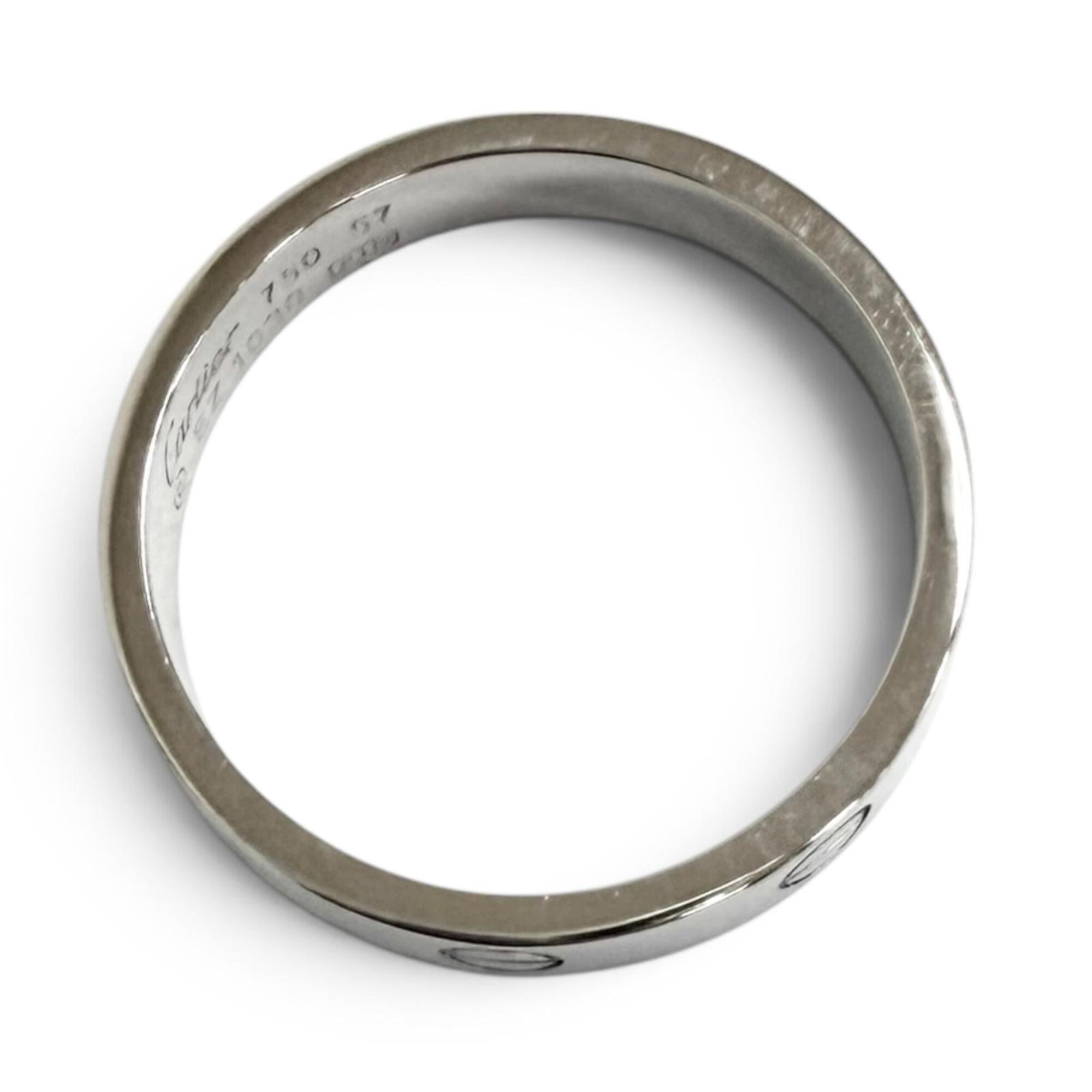 Cartier White Gold White Gold (18K) Band Ring (Pre-Owned)