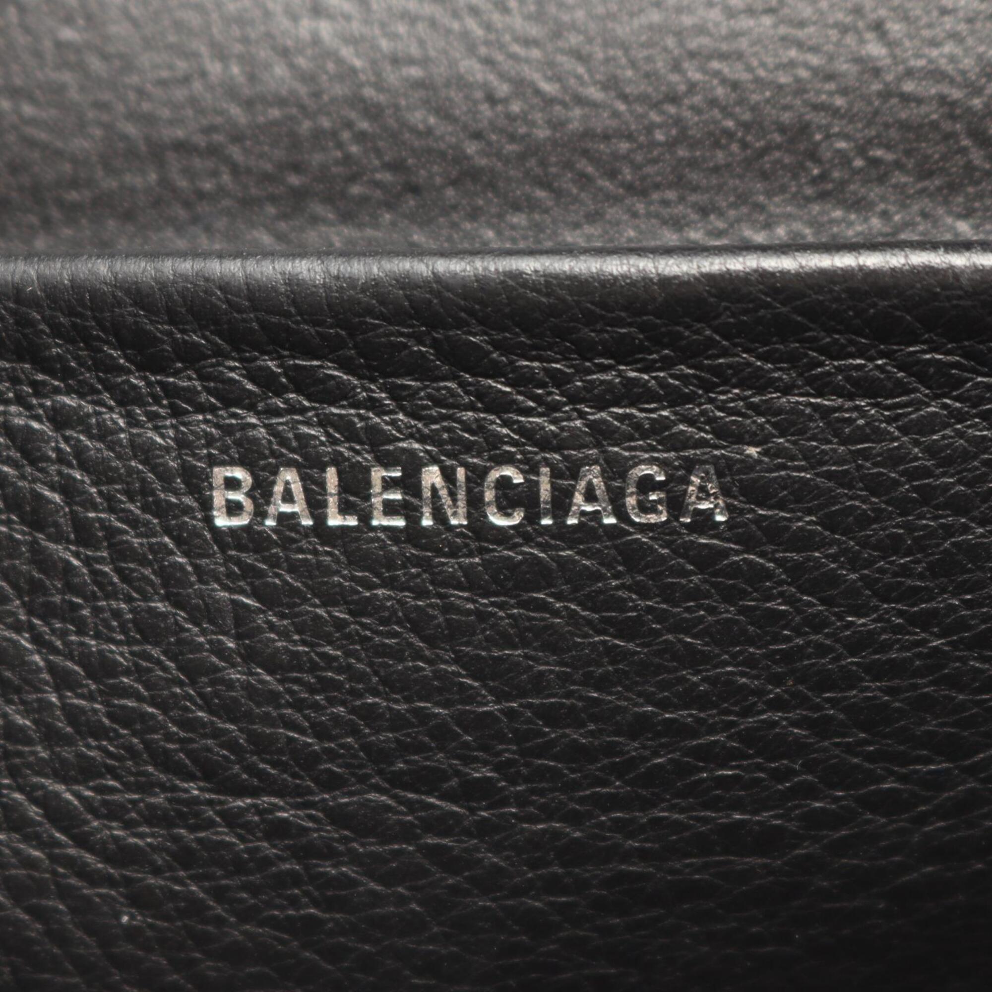 Balenciaga Black Leather Handbag Shoulder Bag (Pre-Owned)