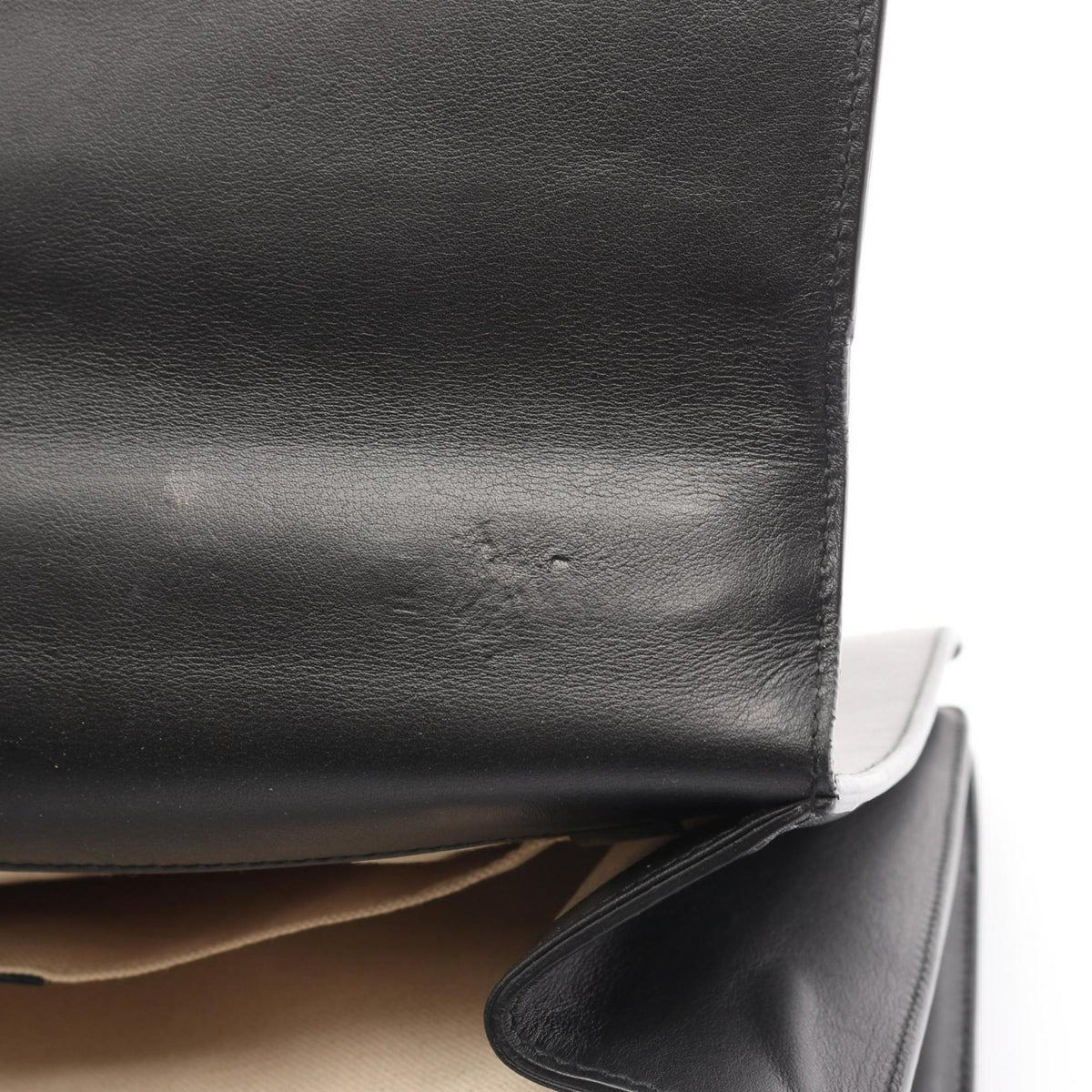 Gucci Black Green Red Color Leather Handbag (Pre-Owned)