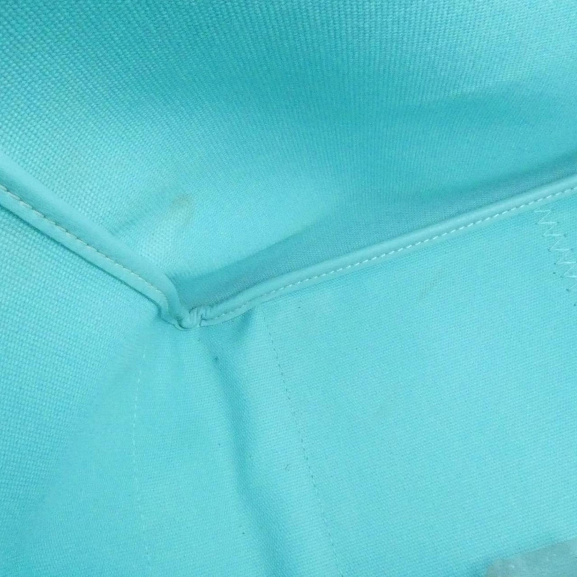 Tiffany Tiffany Blue Canvas Leather Handbag (Pre-Owned)