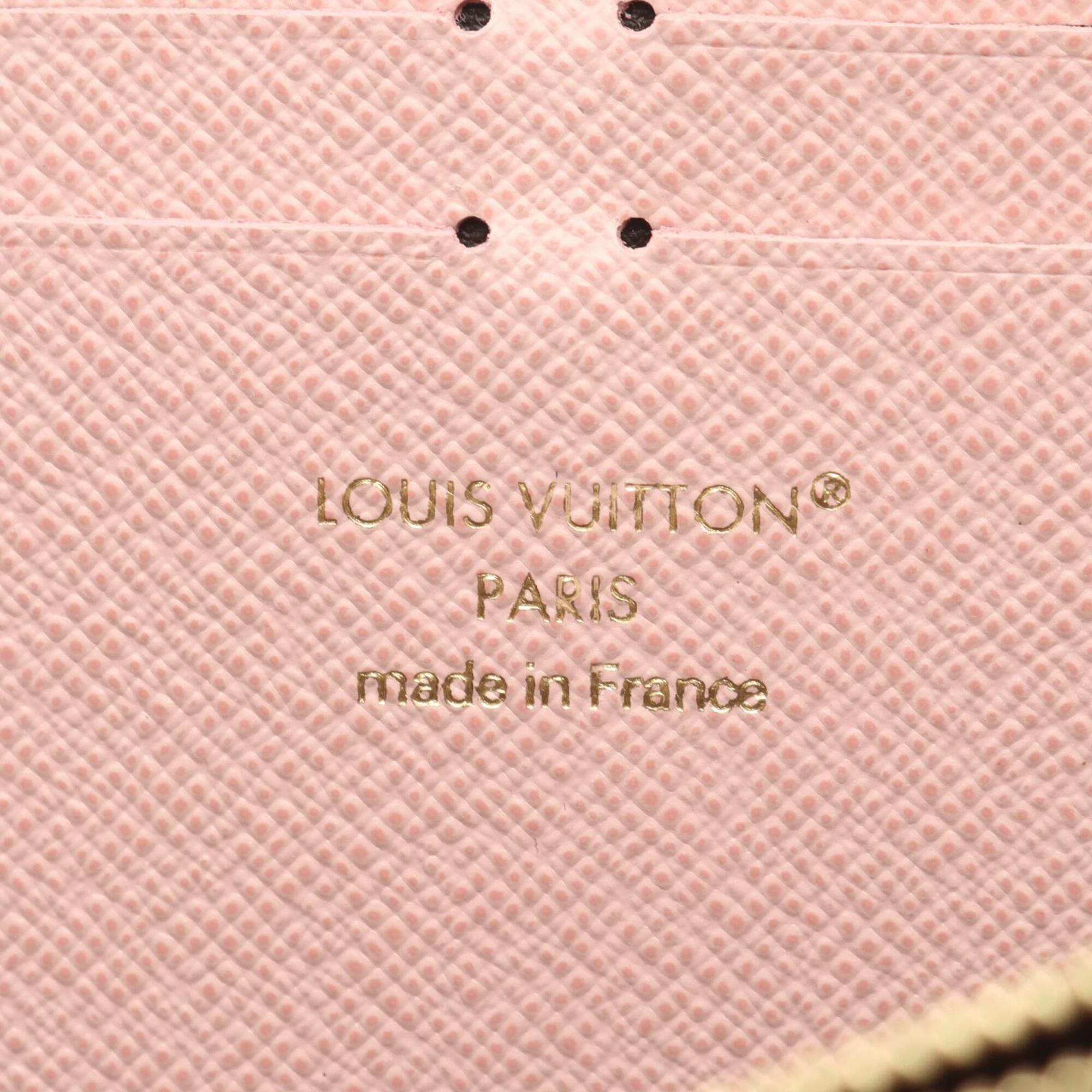 Louis Vuitton Monogram Brown Pink Leather Pvc Long Wallet (Bi-Fold) (Pre-Owned)