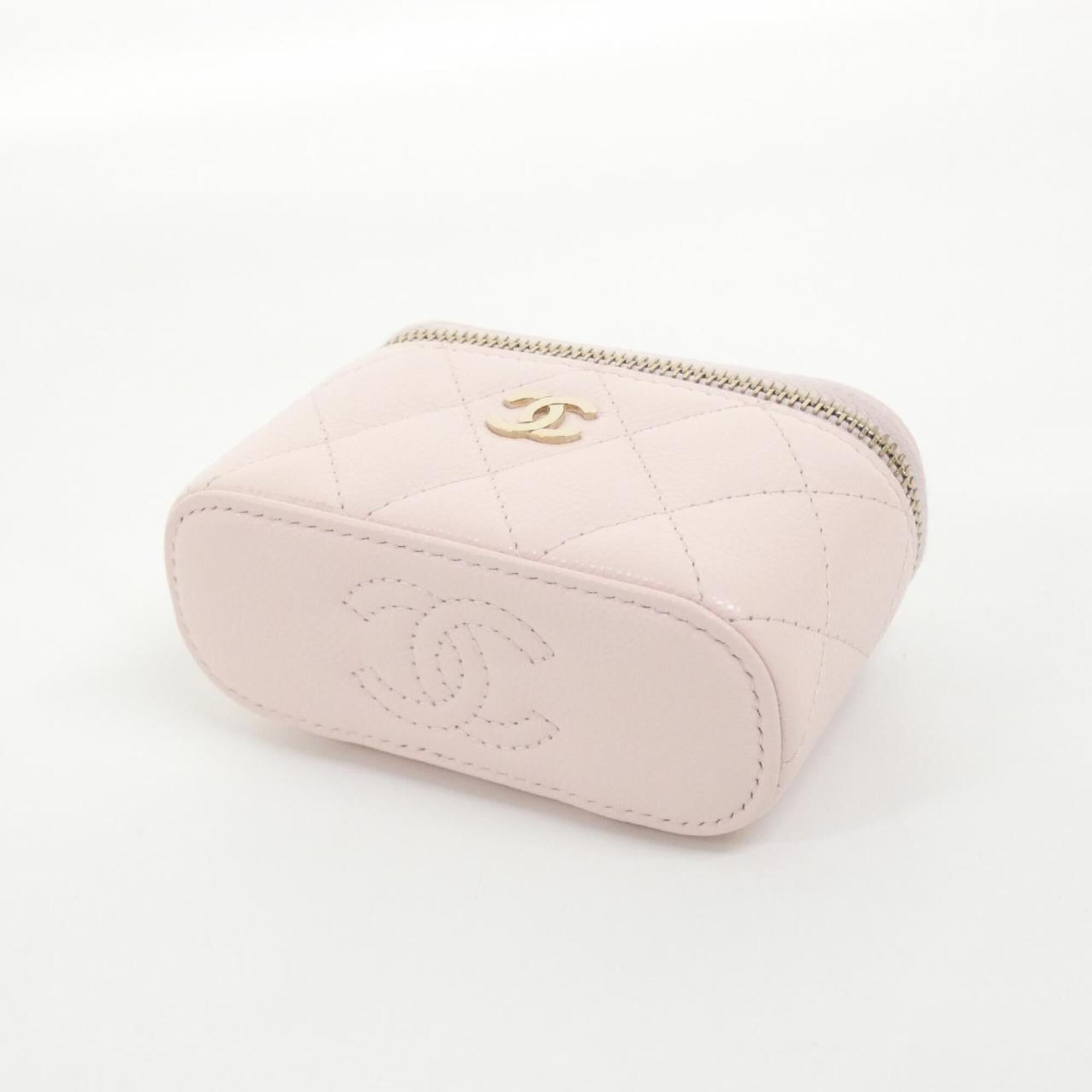 Chanel Pink Grained Calfskin Pouch (Pre-Owned)