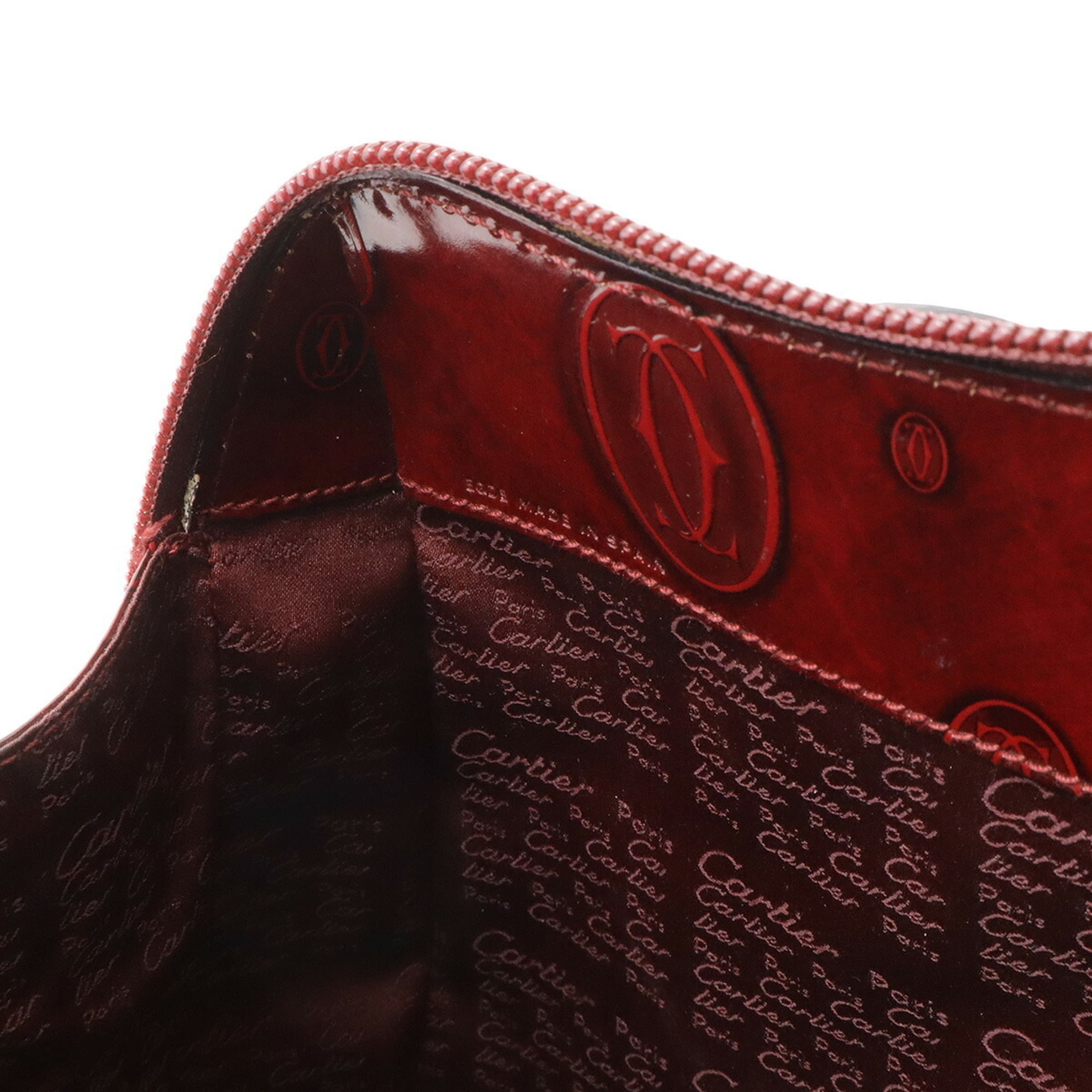 Cartier Happy Birthday Bordeaux Leather Backpack (Pre-Owned)