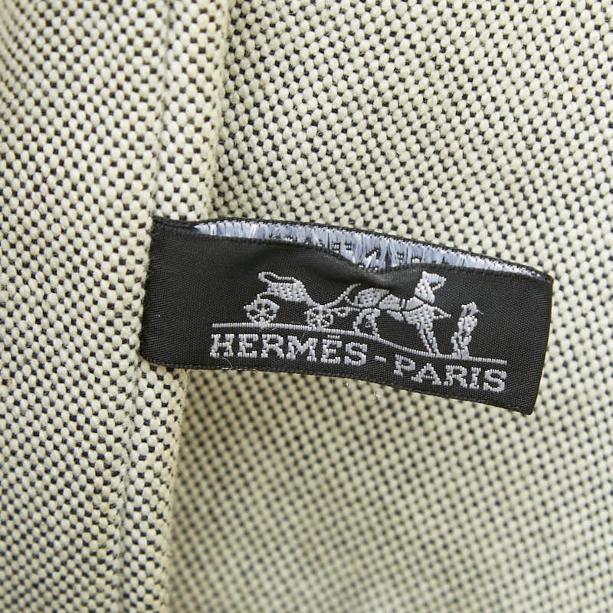 Hermes Gray Canvas Tote Bag (Pre-Owned)