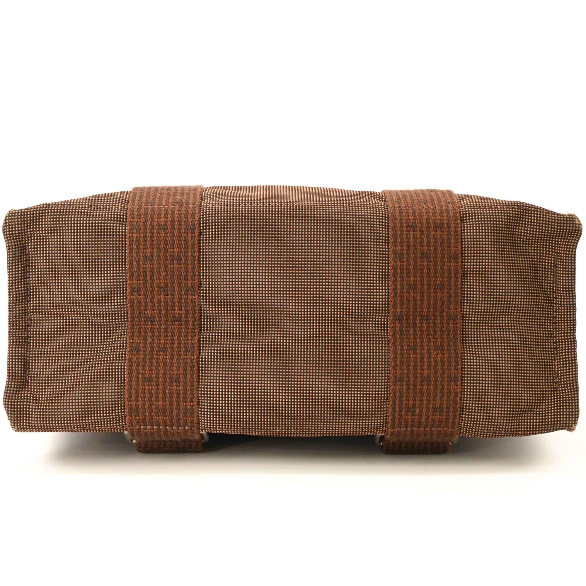 Hermes Her Line Brown Nylon Canvas Backpack (Pre-Owned)