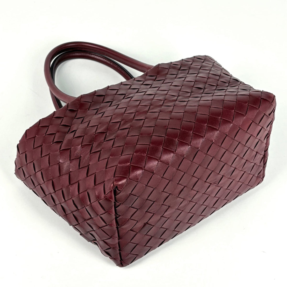 Bottega Veneta Bordeaux Leather Handbag (Pre-Owned)