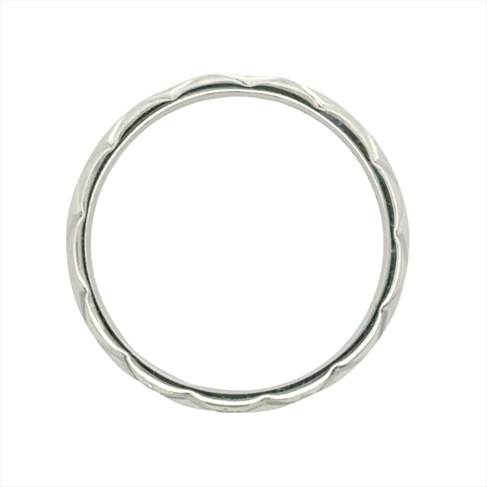 Chanel Platinum Platinum 950 Band Ring (Pre-Owned)