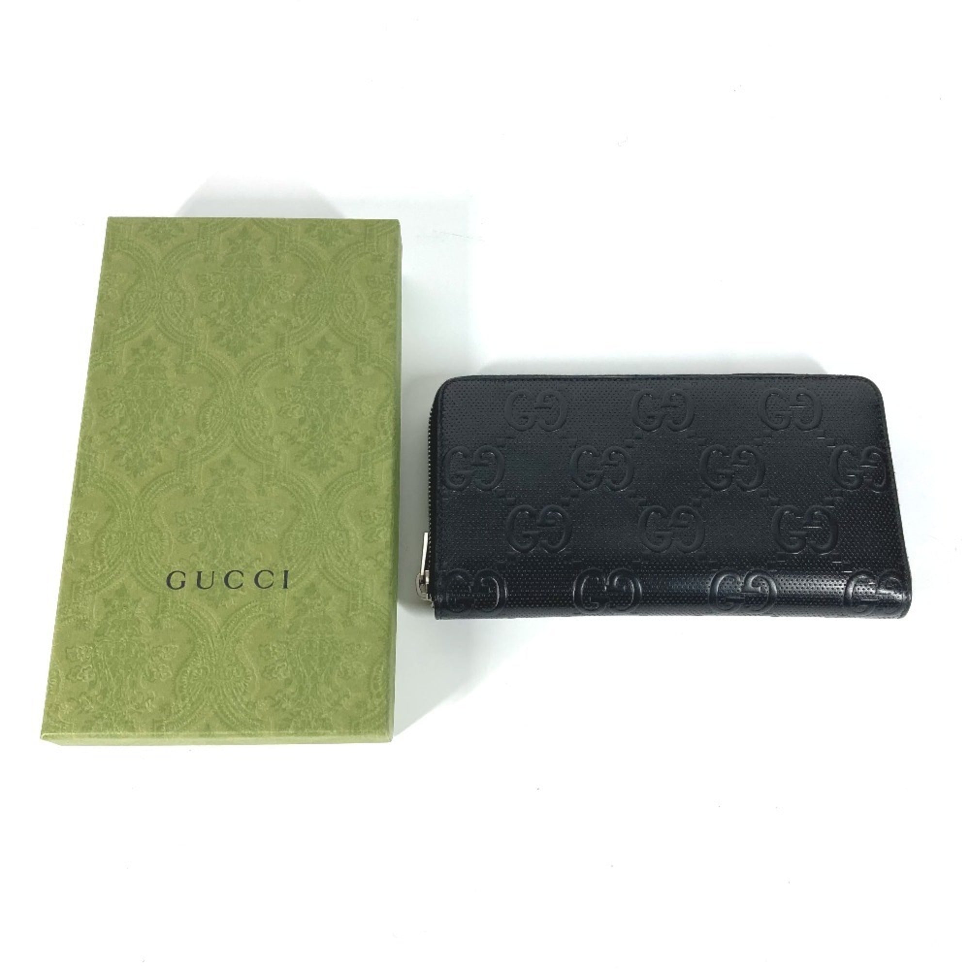 Gucci Black Leather Long Wallet (Bi-Fold) (Pre-Owned)