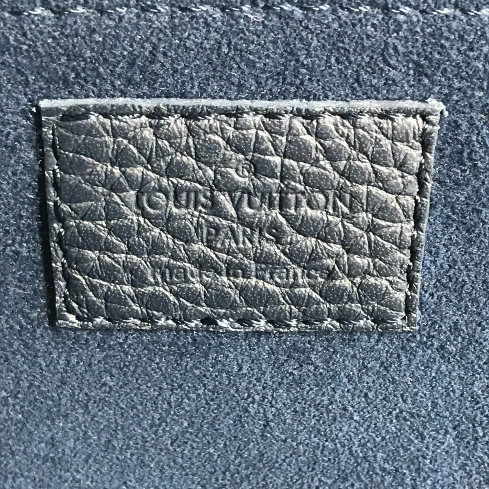 Louis Vuitton Black Navy Leather Clutch Bag Pochette Pouch (Pre-Owned)