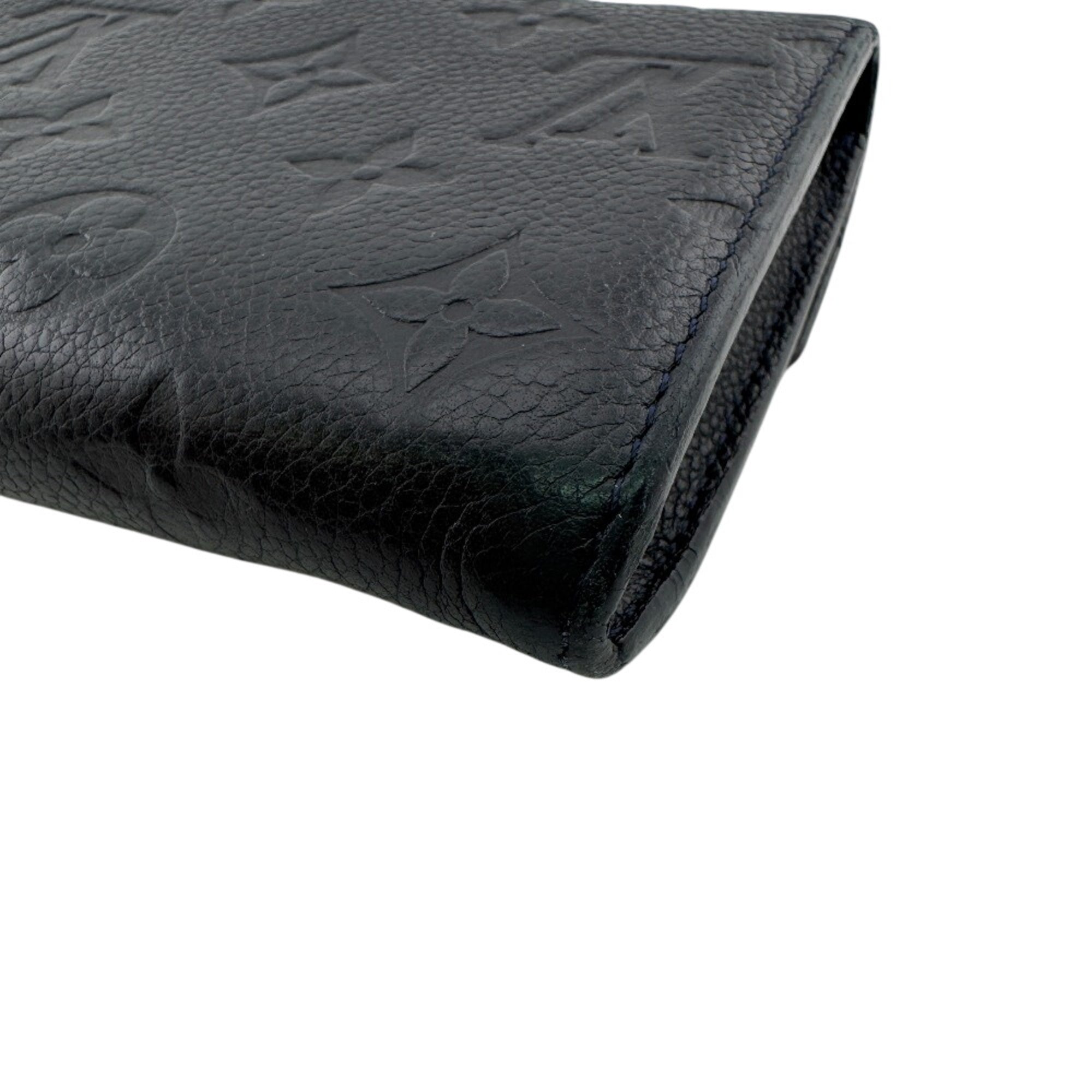 Louis Vuitton Monogram Empreinte Black Noir Leather Long Wallet (Bi-Fold) (Pre-Owned)