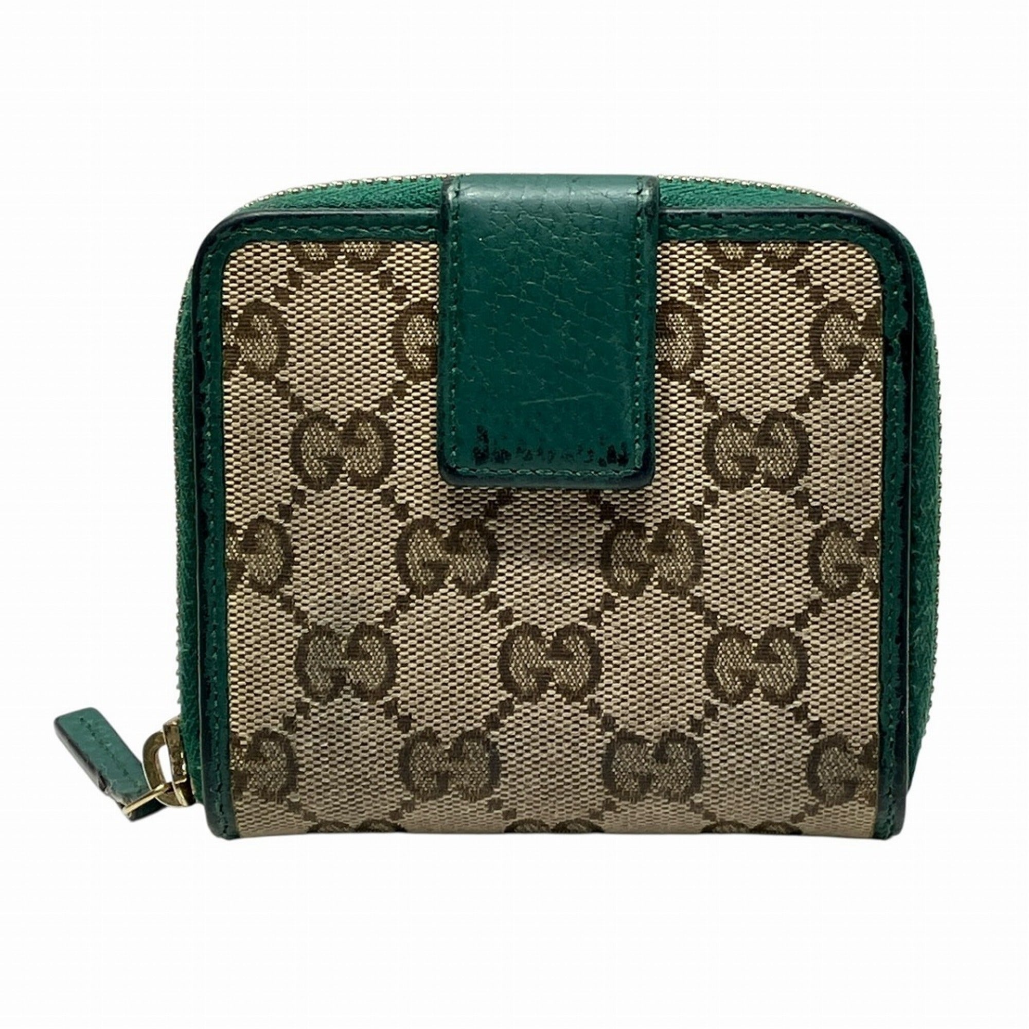 Gucci Gg Canvas Leather Wallet (Bi-Fold) (Pre-Owned)