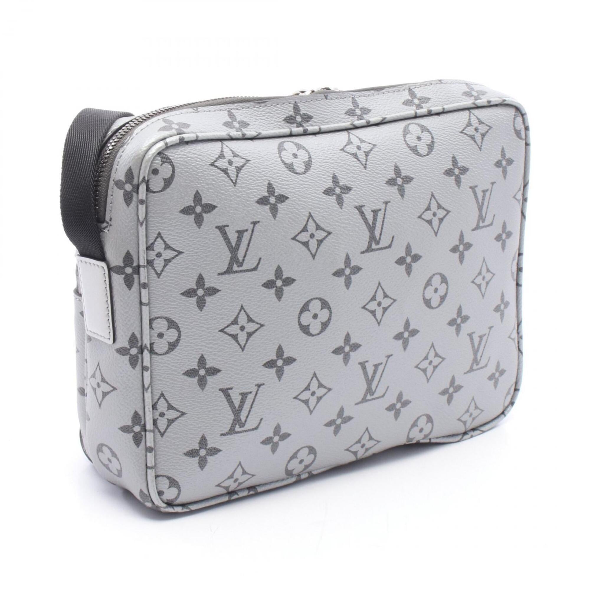 Louis Vuitton Gray Silver Coated Canvas Handbag Shoulder Bag (Pre-Owned)