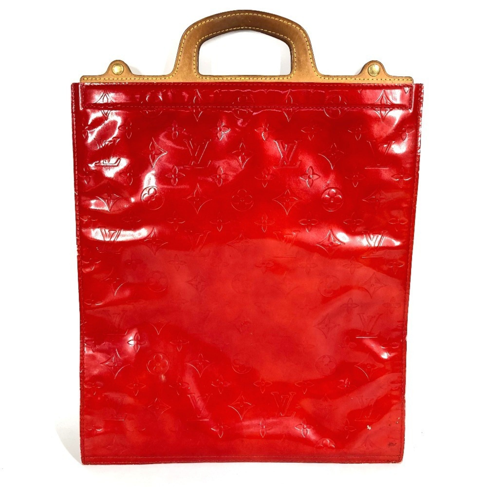 Louis Vuitton Galle Red Color Monogram Vernis Handbag (Pre-Owned)