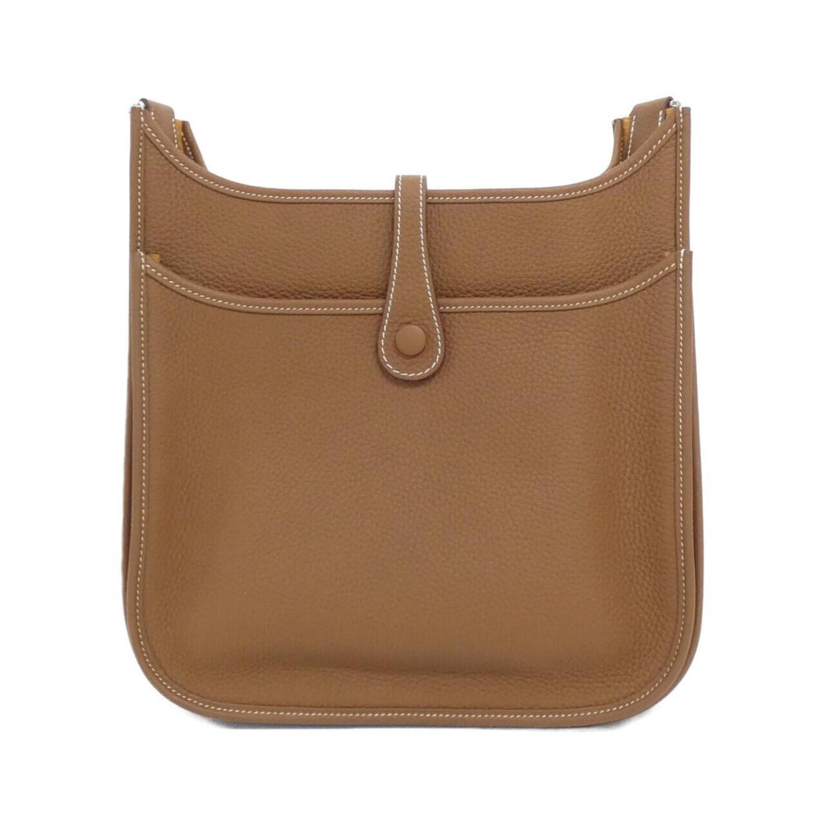 Hermes Gold Taurillon Clemence Leather Shoulder Bag (Pre-Owned)