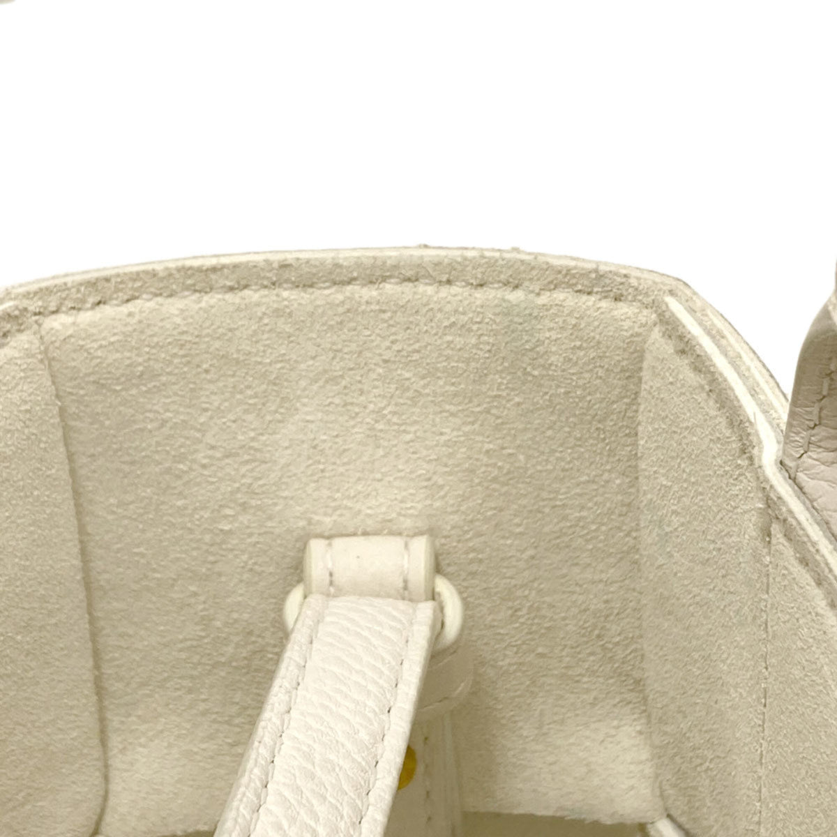 Bottega Veneta White Leather Handbag Pouch (Pre-Owned)