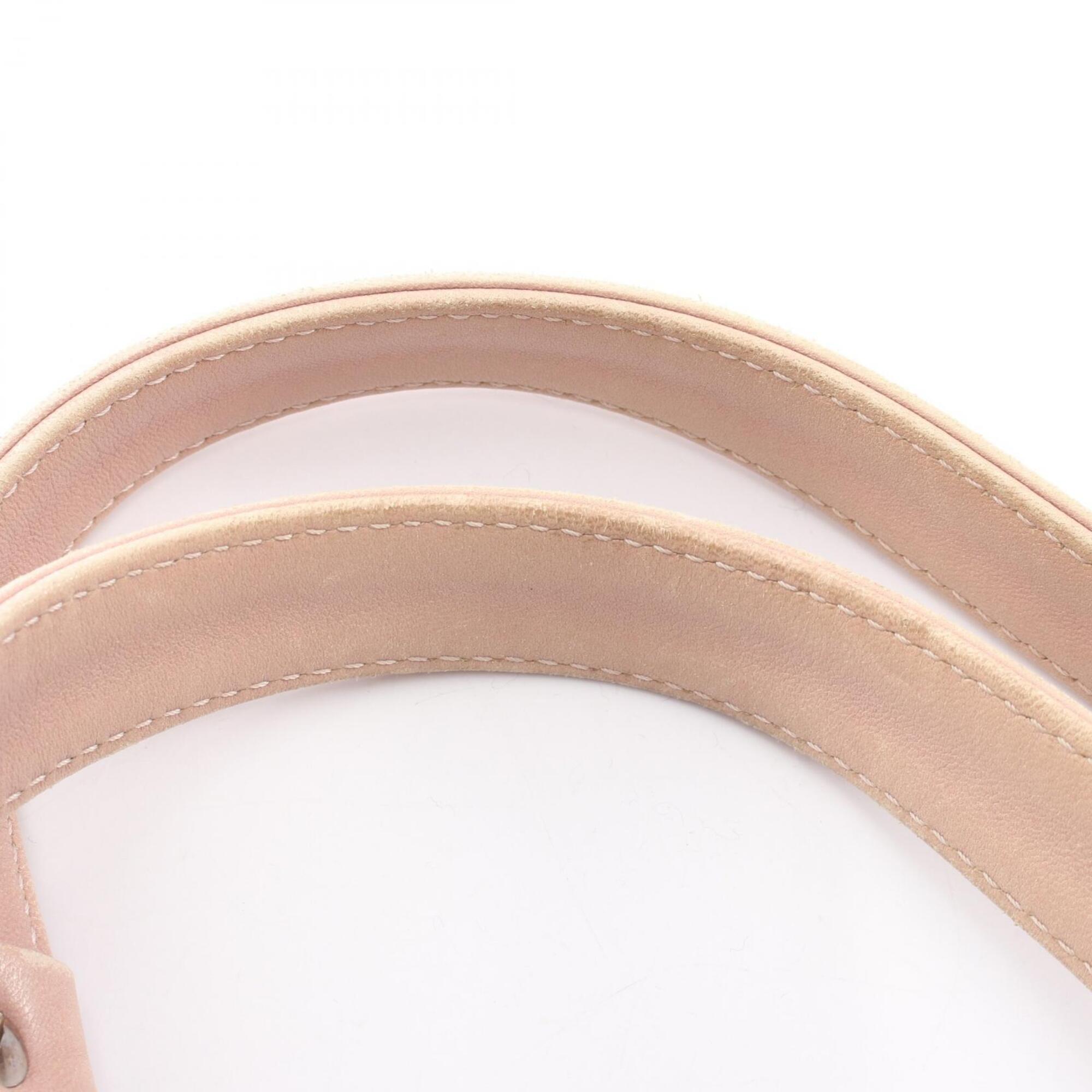 Chanel Pink Canvas Leather Handbag Tote Bag (Pre-Owned)