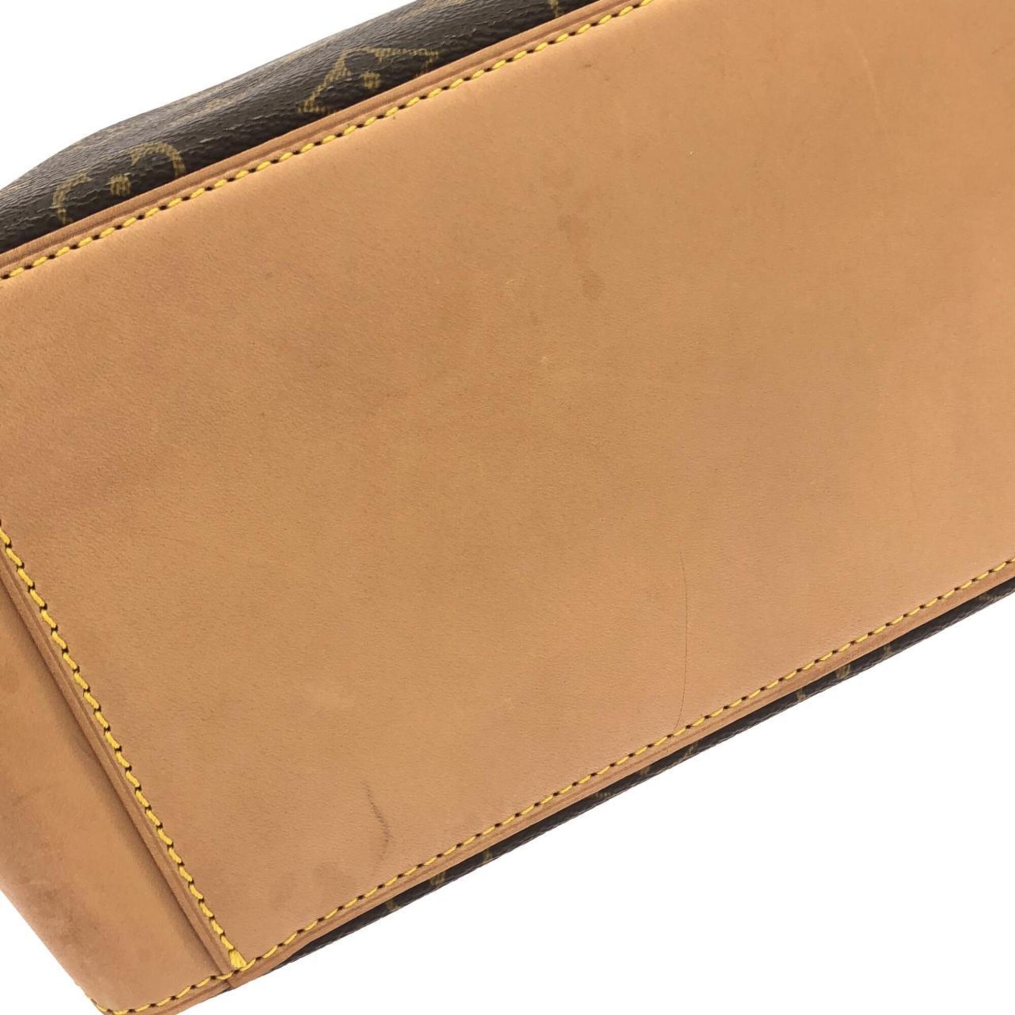 Louis Vuitton Marron Monogram Coated Canvas Handbag (Pre-Owned)