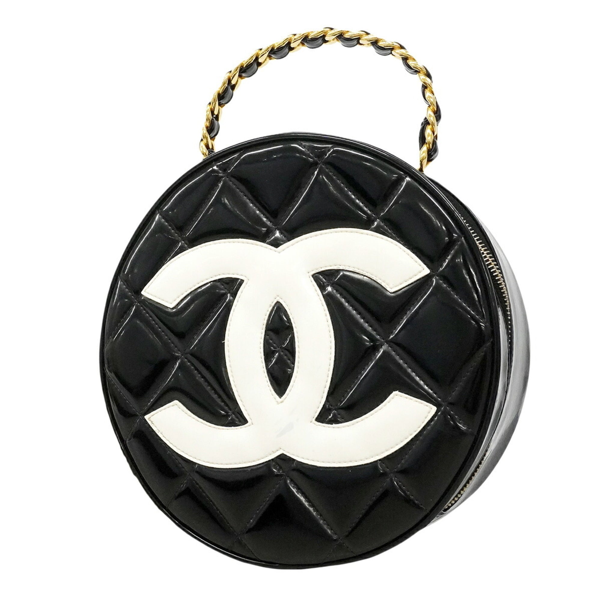 Chanel Black Patent Leather Handbag (Pre-Owned)