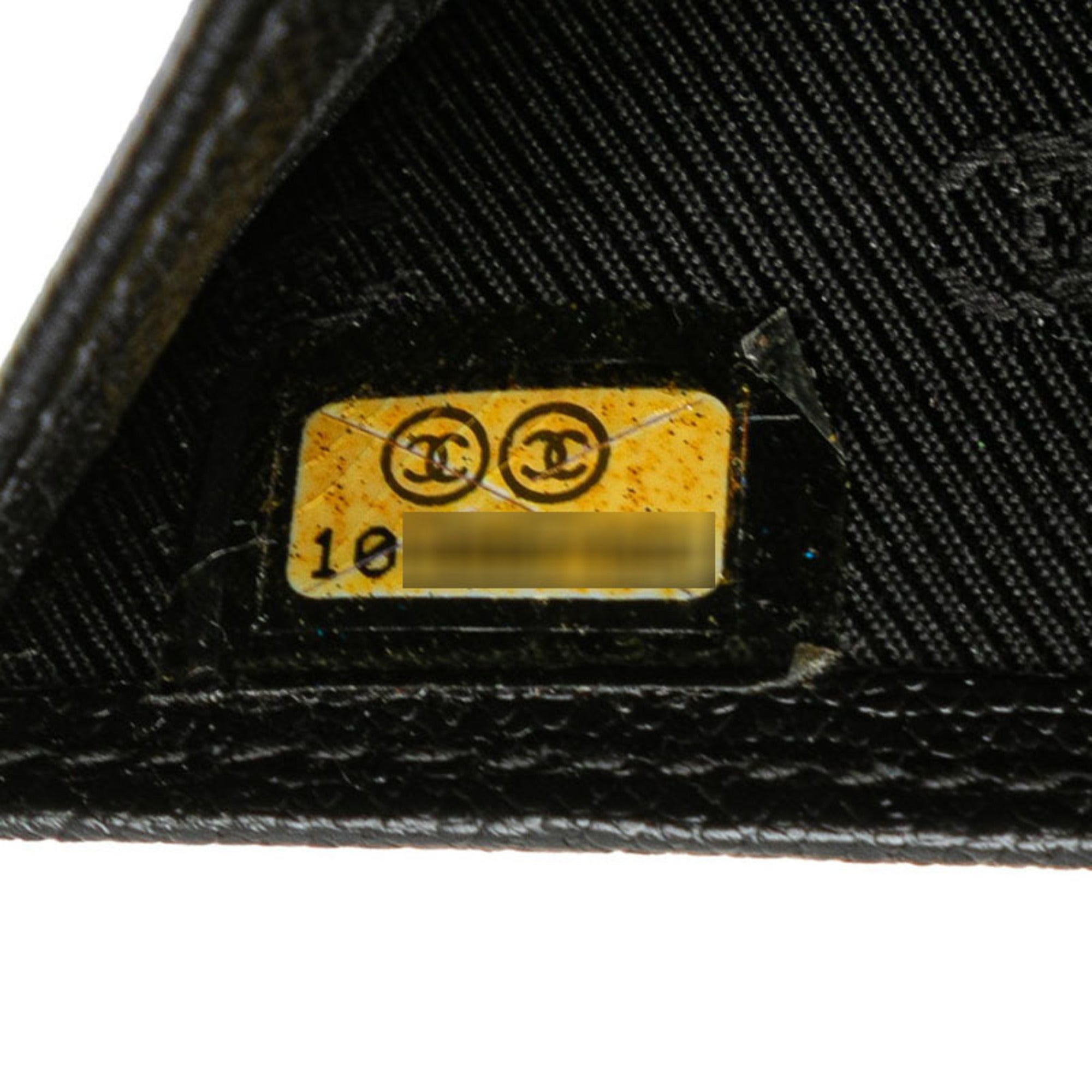 Chanel Black Leather Wallet (Tri-Fold) (Pre-Owned)