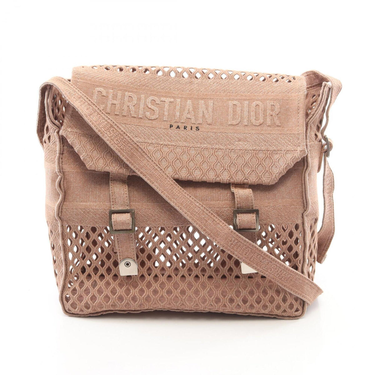 Christian Dior Pink Canvas Handbag Messenger Bag Shoulder Bag (Pre-Owned)