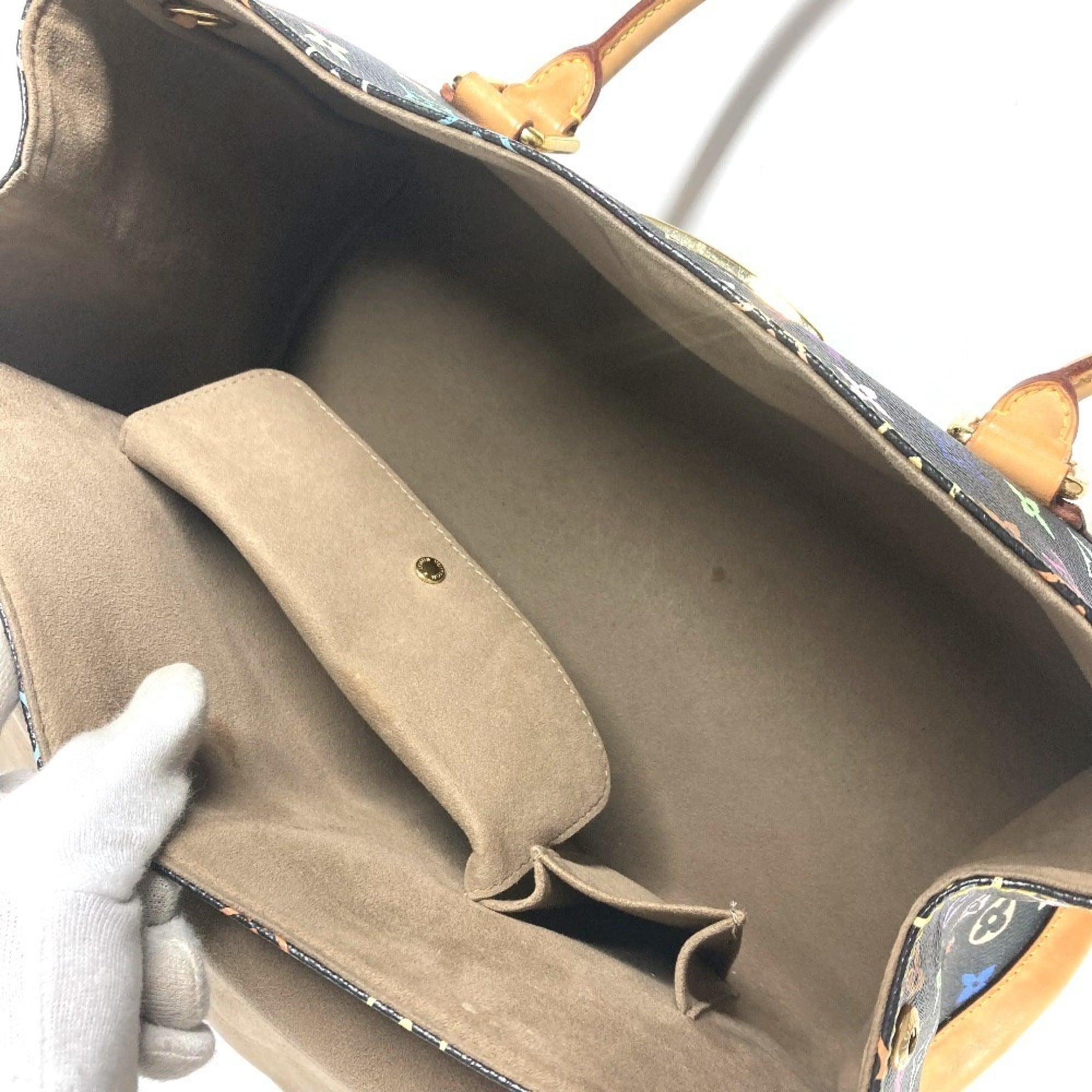 Louis Vuitton Black Multi-Color Noir Monogram Multicolore Canvas Handbag Shoulder Bag Tote Bag (Pre-Owned)