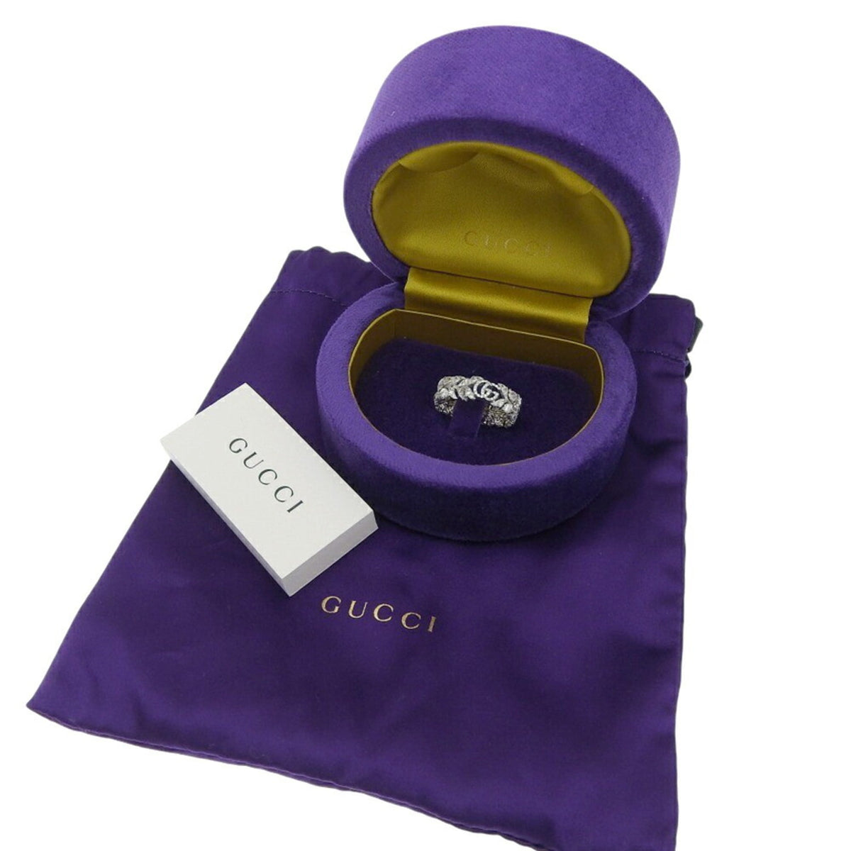 Gucci White Gold White Gold (18K) Band Ring (Pre-Owned)
