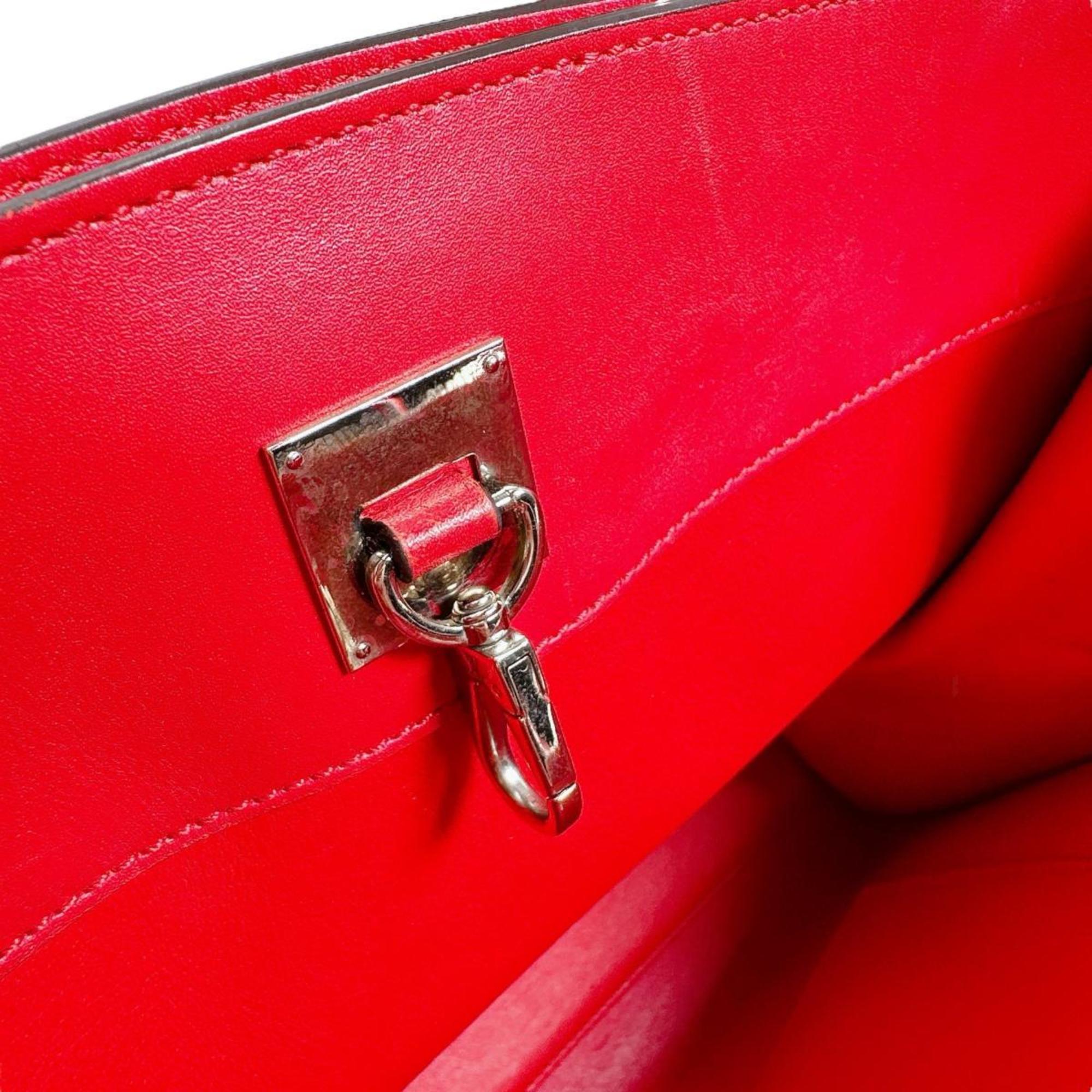 Louis Vuitton Red Color Leather Handbag (Pre-Owned)