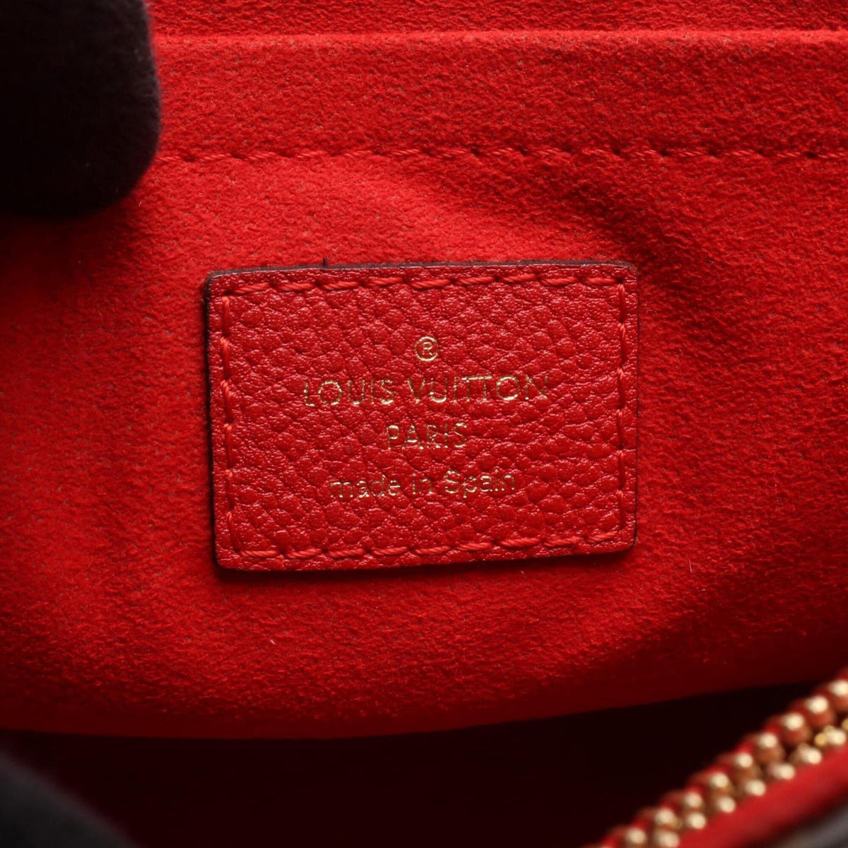 Louis Vuitton Brown Cerise Red Color Coated Canvas Leather Handbag Shoulder Bag (Pre-Owned)