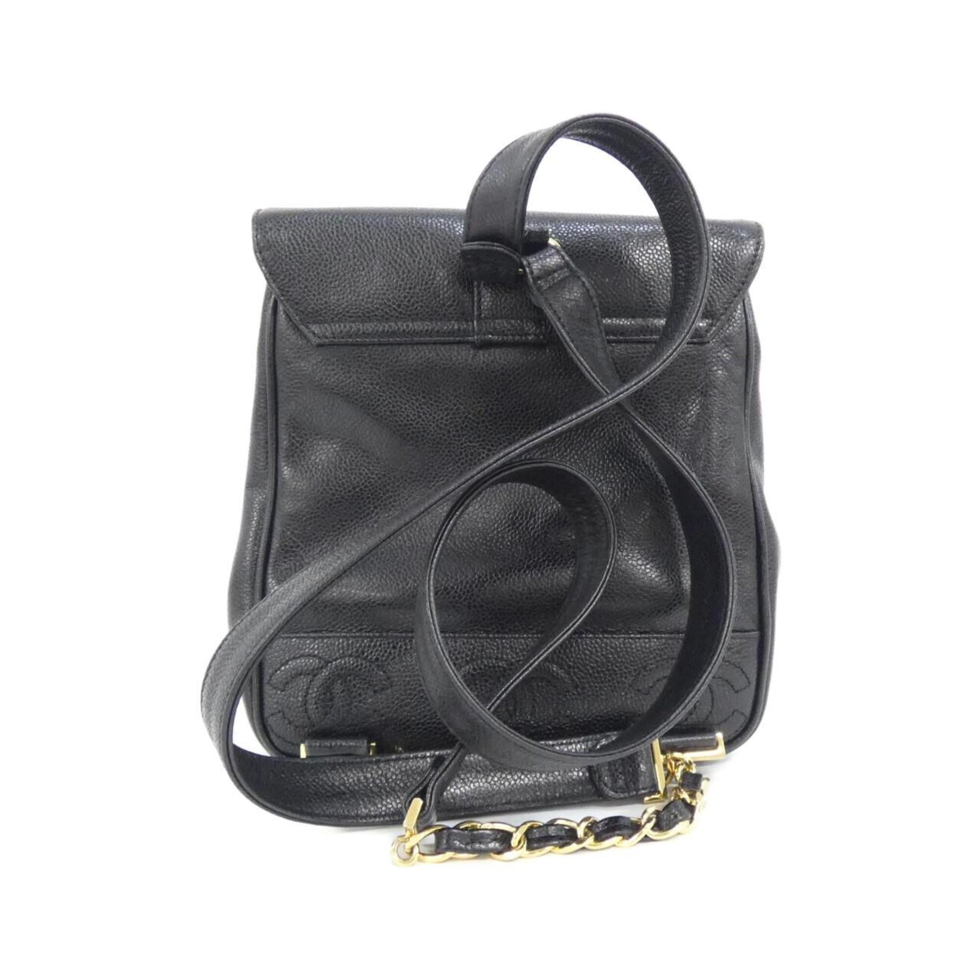 Chanel Black Grained Calfskin Backpack (Pre-Owned)