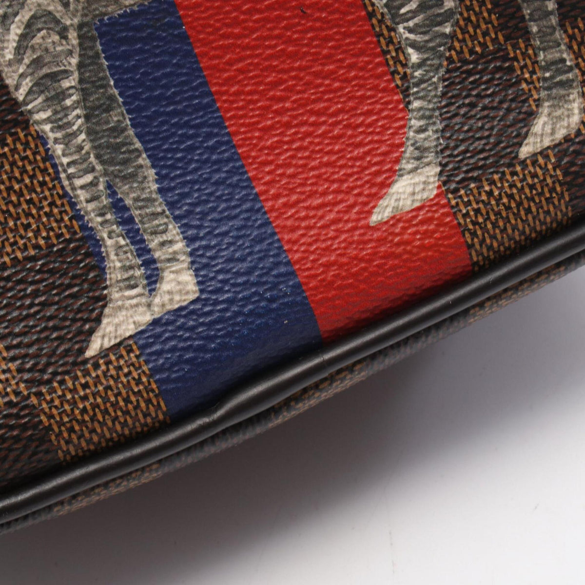 Louis Vuitton Black Brown Multi-Color Coated Canvas Leather Handbag Shoulder Bag (Pre-Owned)
