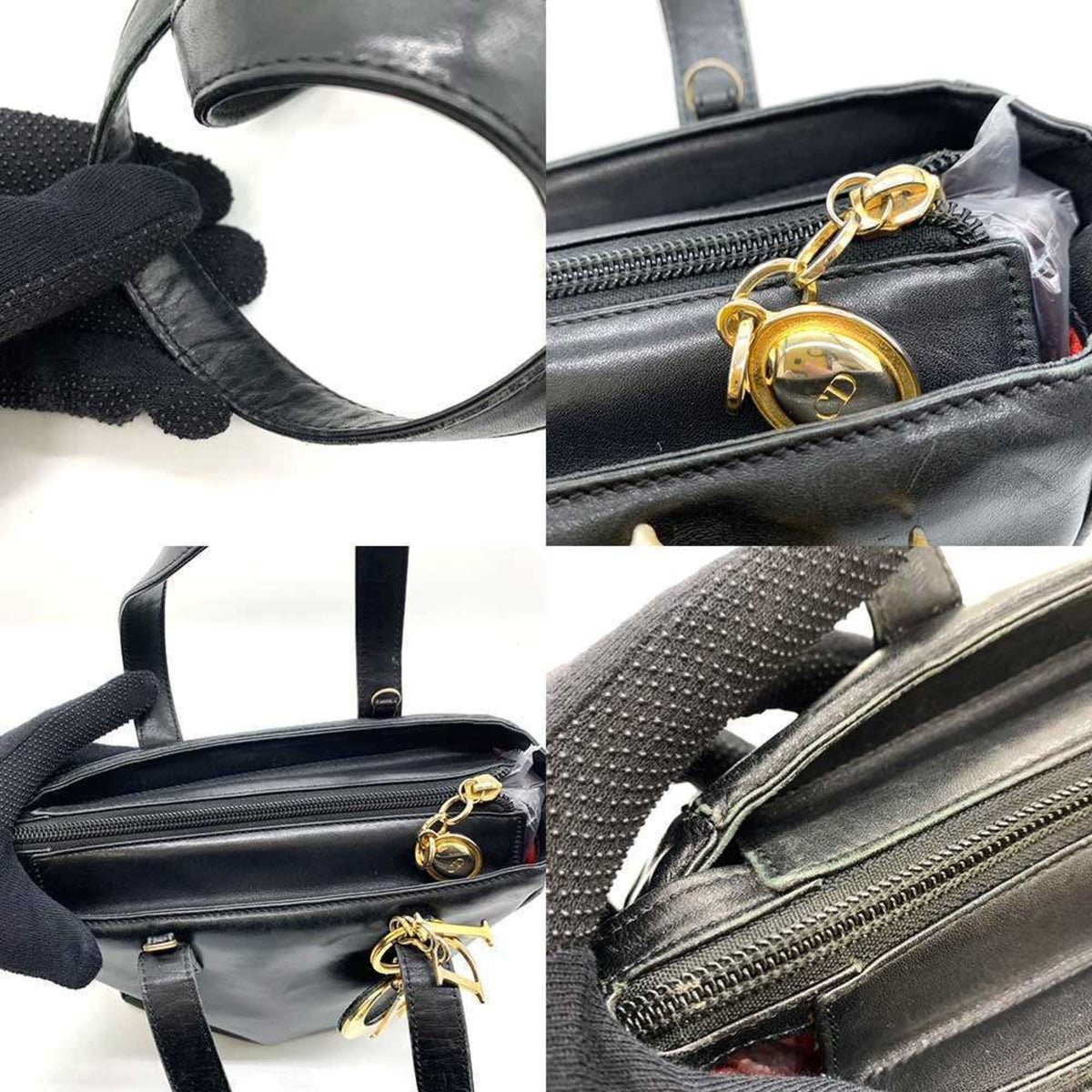Christian Dior Black Leather Handbag (Pre-Owned)