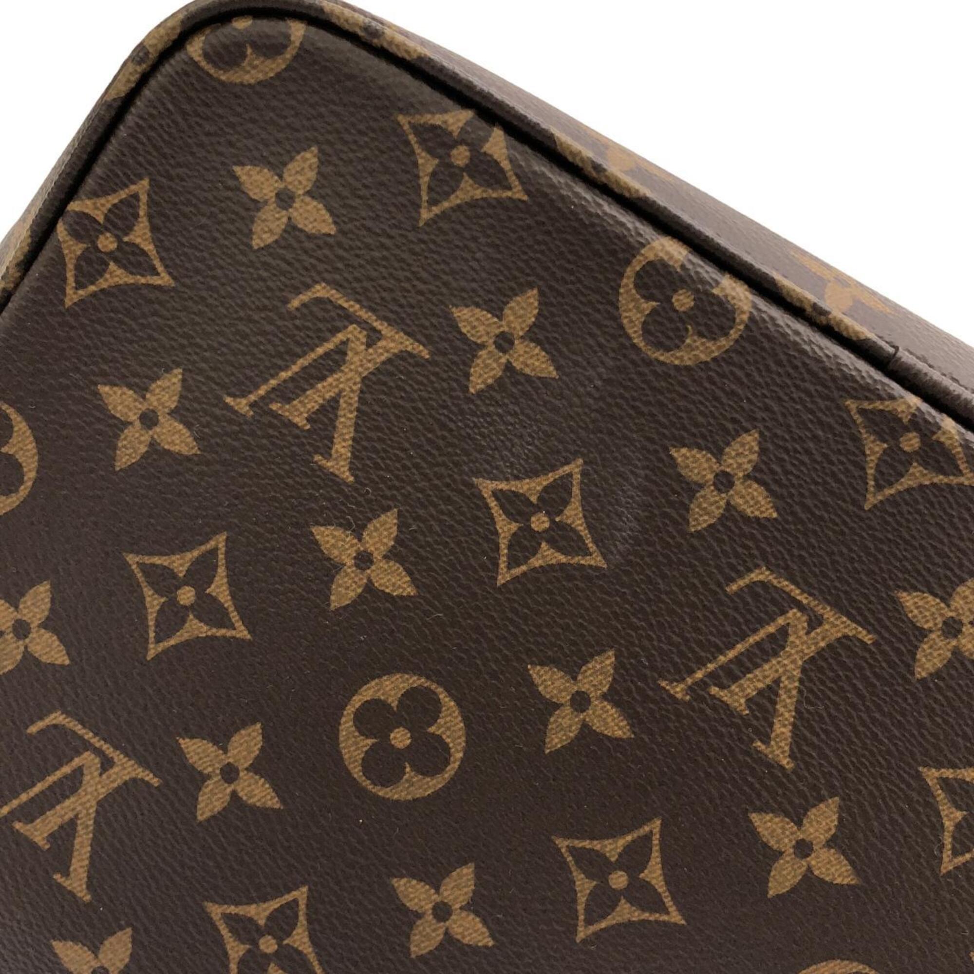 Louis Vuitton Monogram Marron Coated Canvas Pouch Shoulder Bag (Pre-Owned)