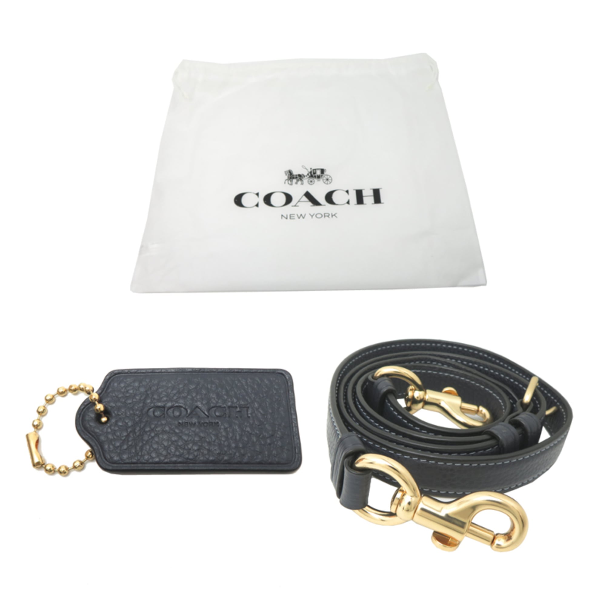 Coach Brown Navy Straw Leather Handbag (Pre-Owned)