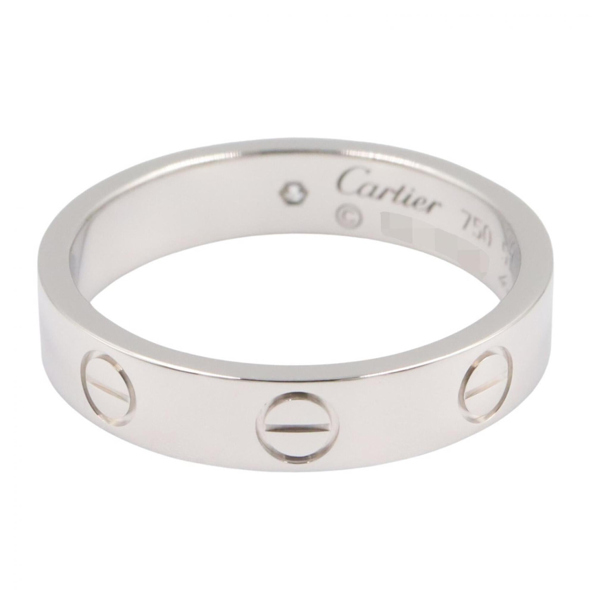 Cartier Silver Clear White Gold (18K) Band Ring (Pre-Owned)