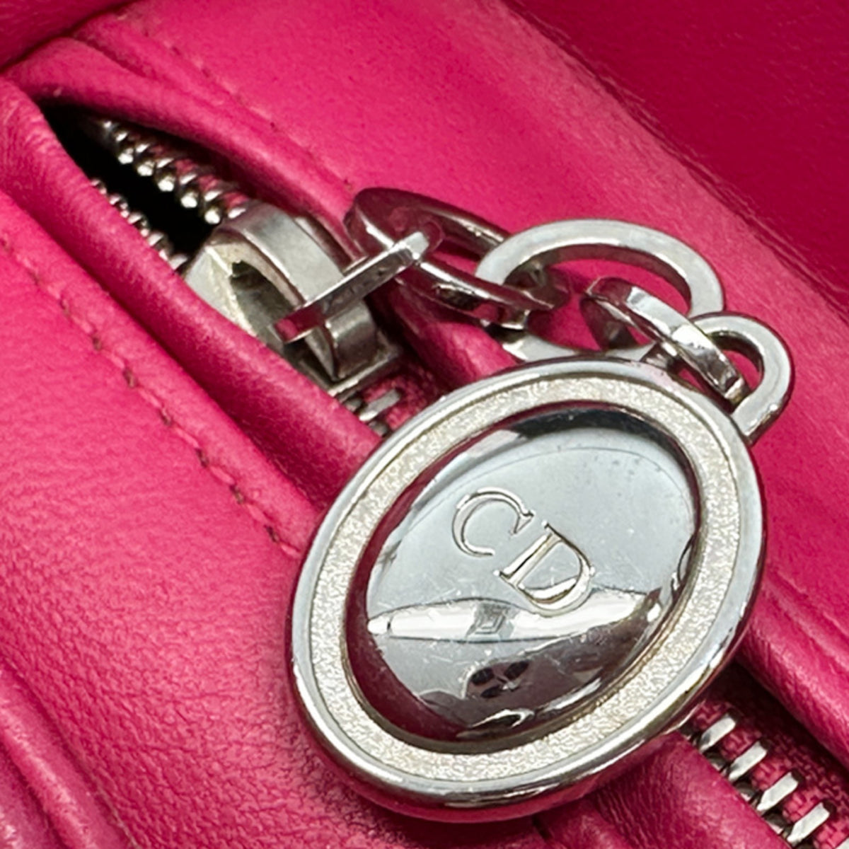 Christian Dior Pink Leather Handbag Shoulder Bag (Pre-Owned)