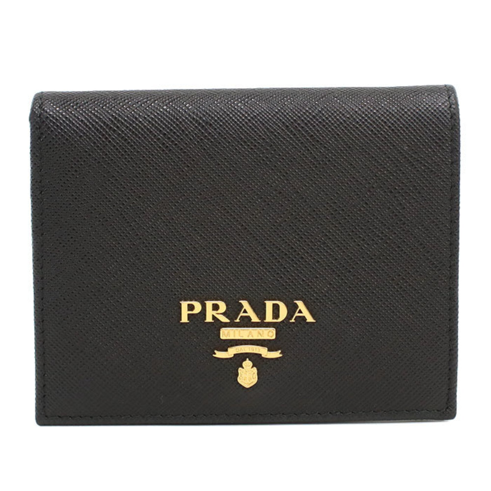 Prada Black Leather Wallet (Bi-Fold) (Pre-Owned)