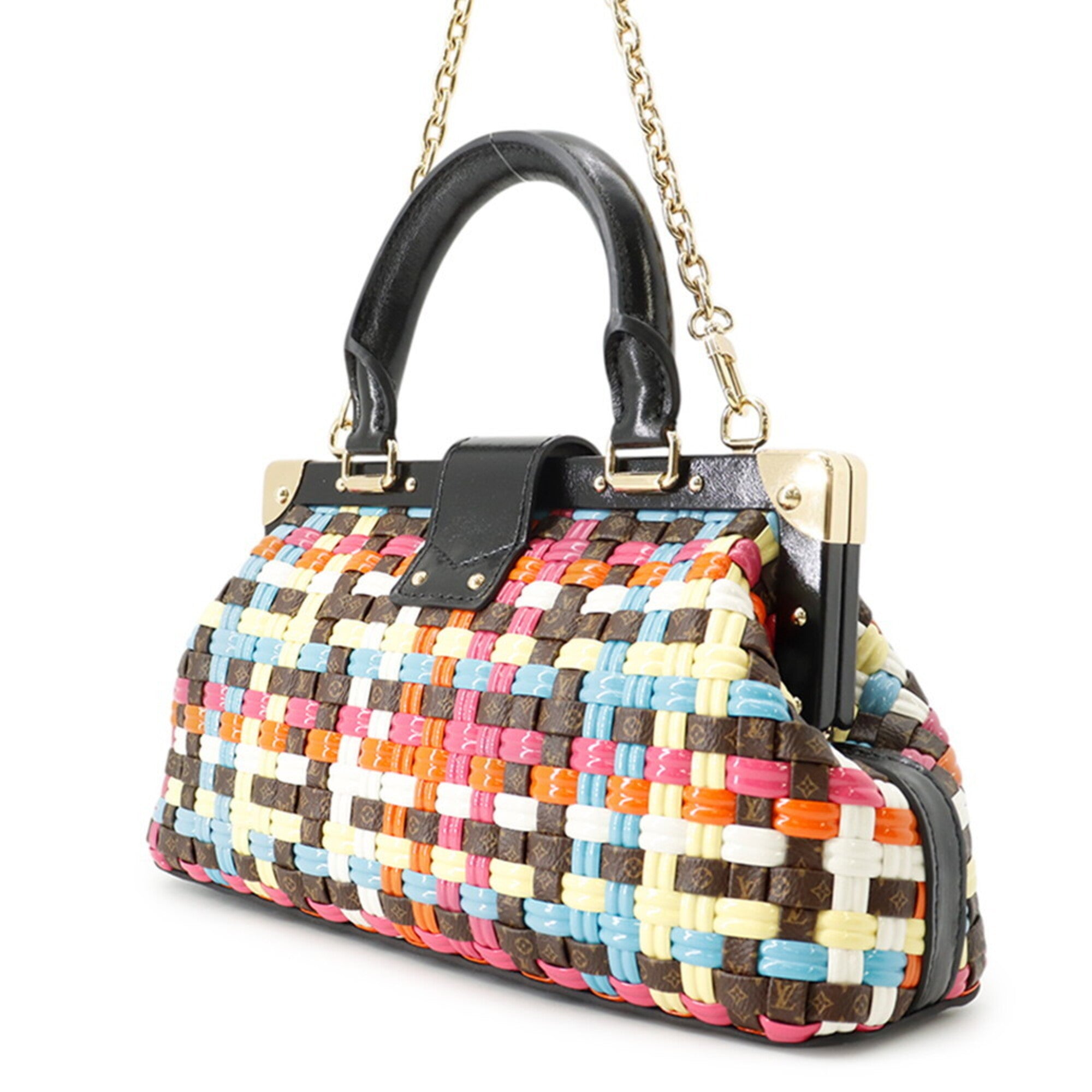 Louis Vuitton Monogram Multi-Color Noir Monogram Leather Handbag (Pre-Owned)