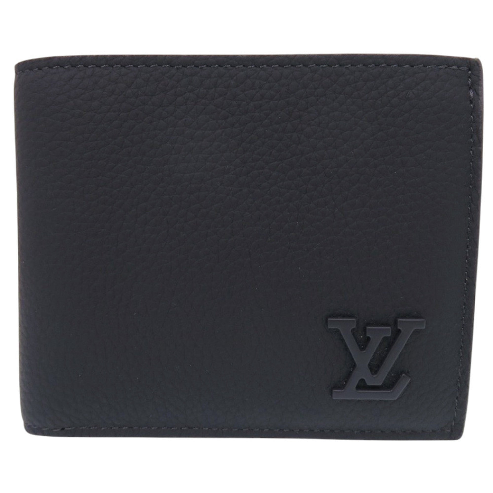 Louis Vuitton Navy Leather Wallet (Bi-Fold) (Pre-Owned)