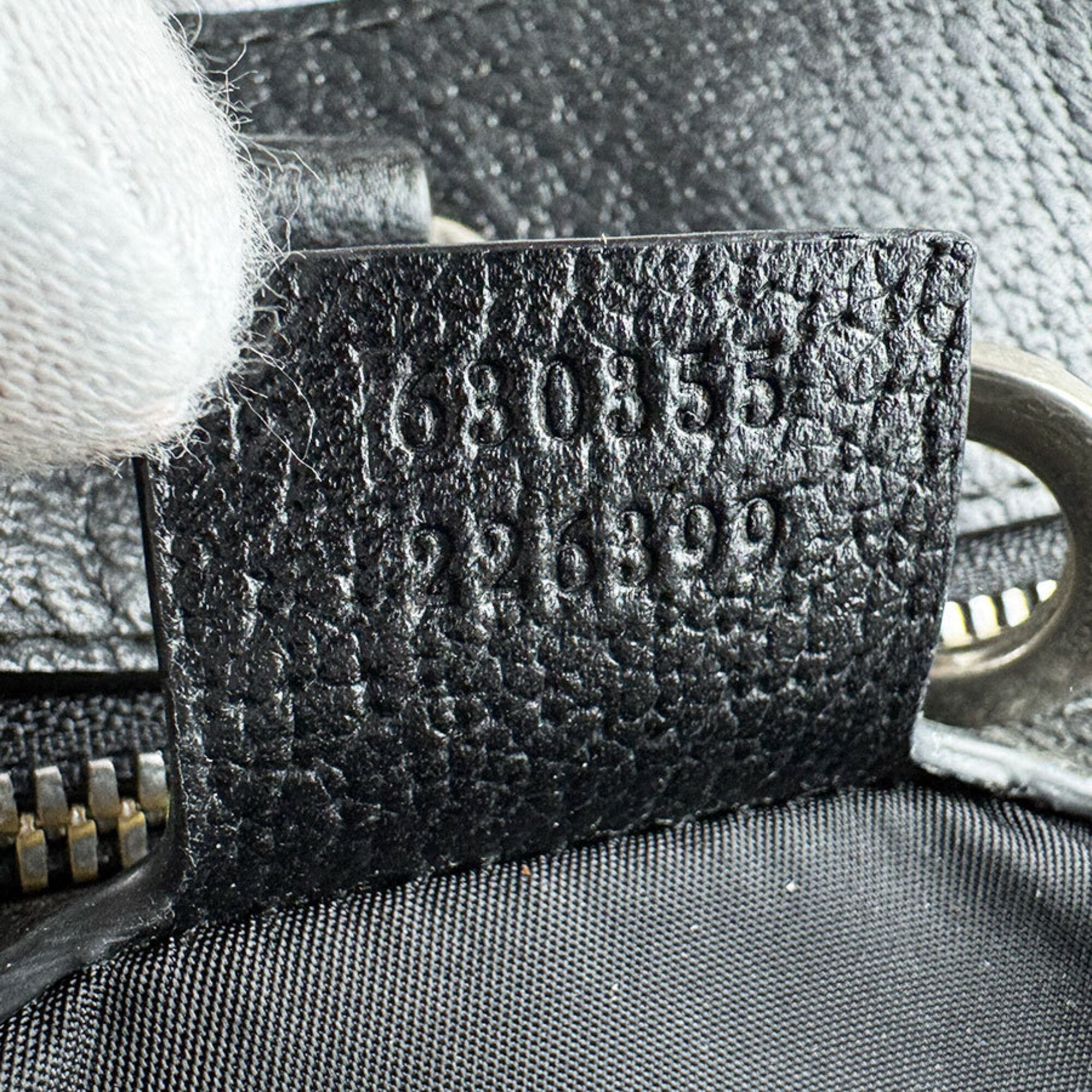 Gucci Black Nylon Leather Handbag Shoulder Bag (Pre-Owned)