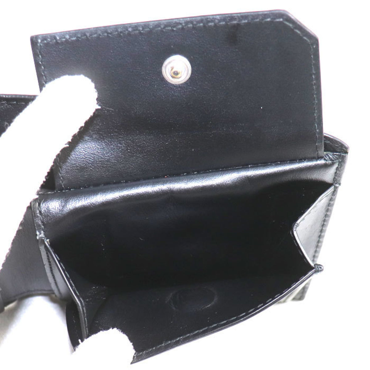 Bottega Veneta Black Leather Wallet (Bi-Fold) (Pre-Owned)