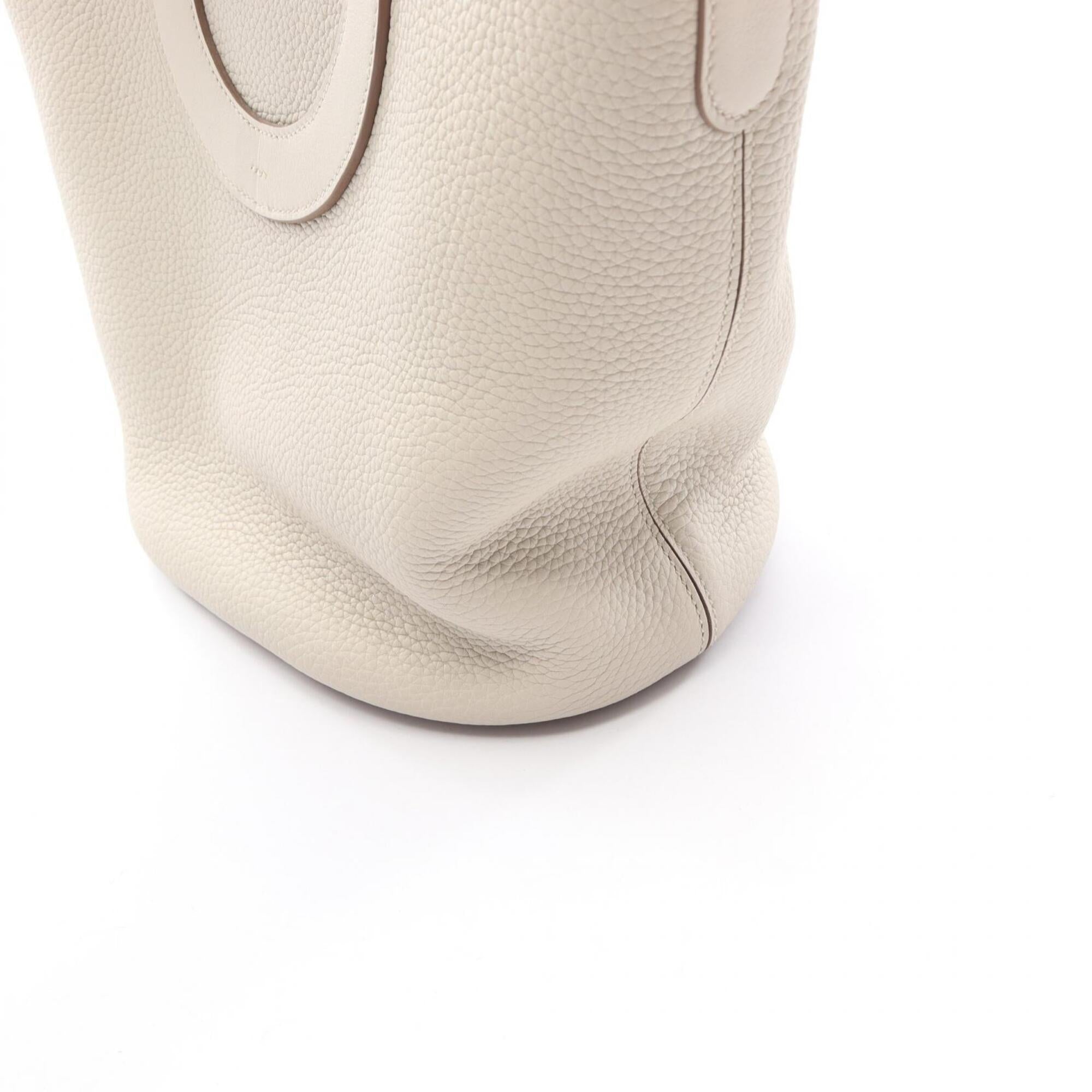 Hermes Beige Taurillon Clemence Leather Swift Leather Handbag (Pre-Owned)