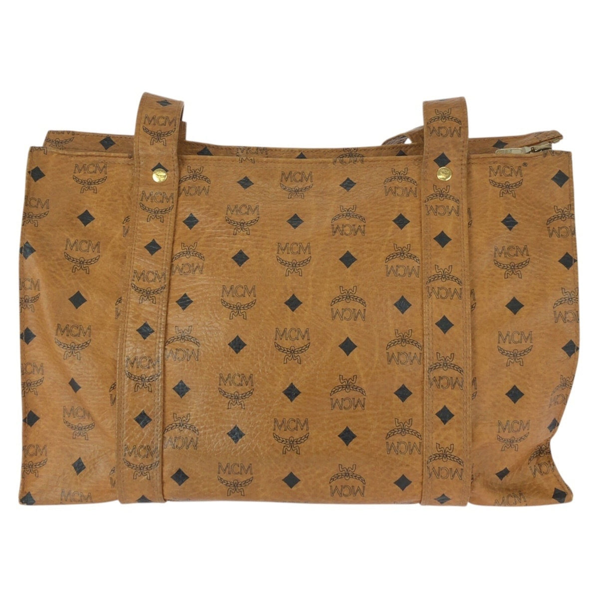 Mcm Brown Camel Pvc Shoulder Bag Tote Bag (Pre-Owned)
