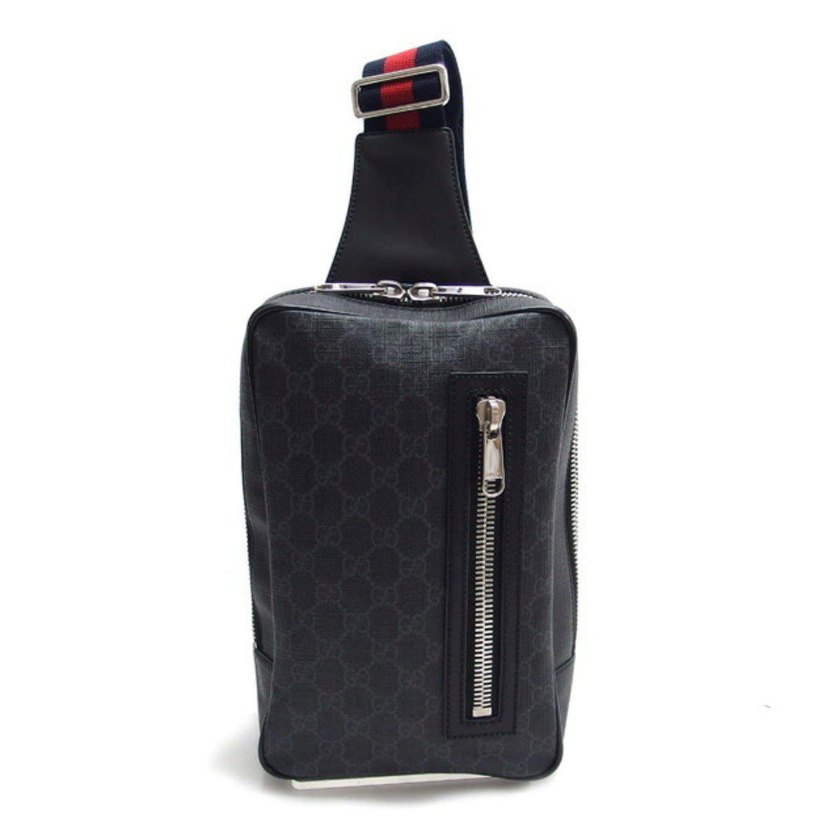Gucci Black Coated Canvas Leather Shoulder Bag Sling Bag (Pre-Owned)