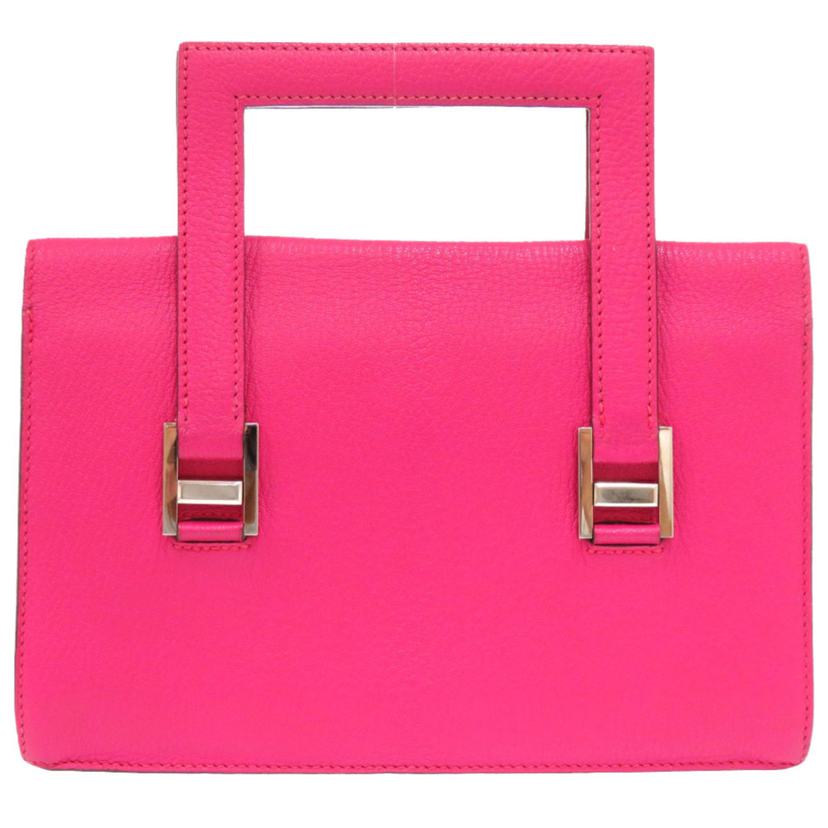 Hermes Rose Shocking Chevre Leather Handbag (Pre-Owned)