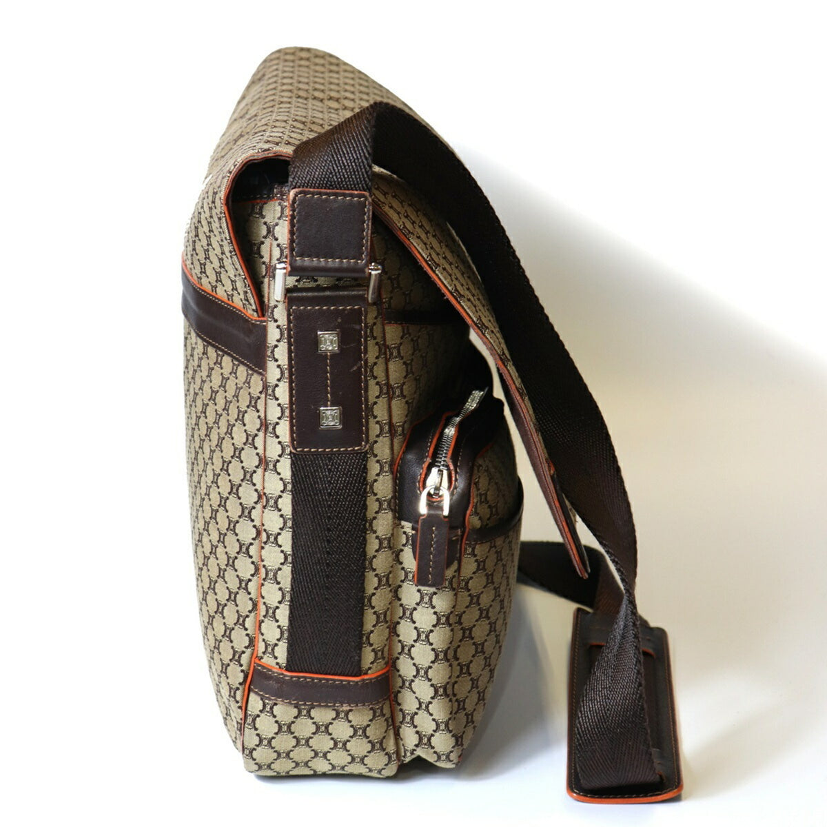 Celine Brown Canvas Shoulder Bag (Pre-Owned)