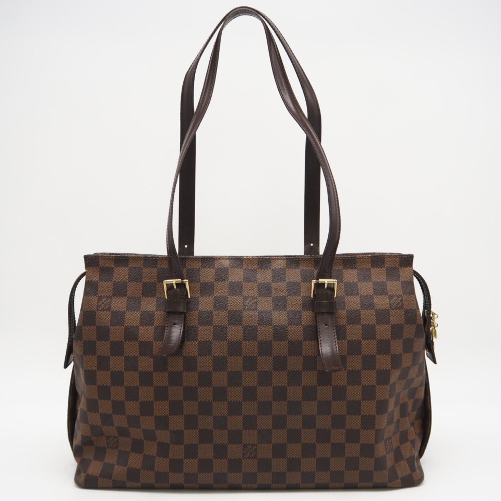 Louis Vuitton Damier Brown Coated Canvas Leather Handbag (Pre-Owned)