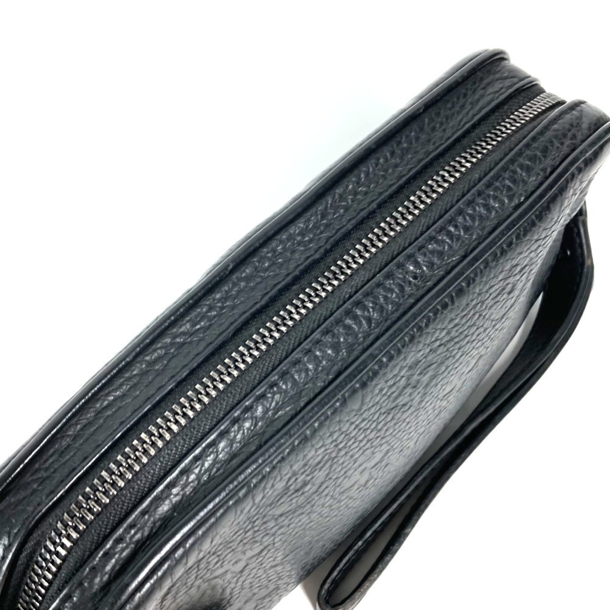 Louis Vuitton Black Noir Leather Clutch Bag Pouch (Pre-Owned)
