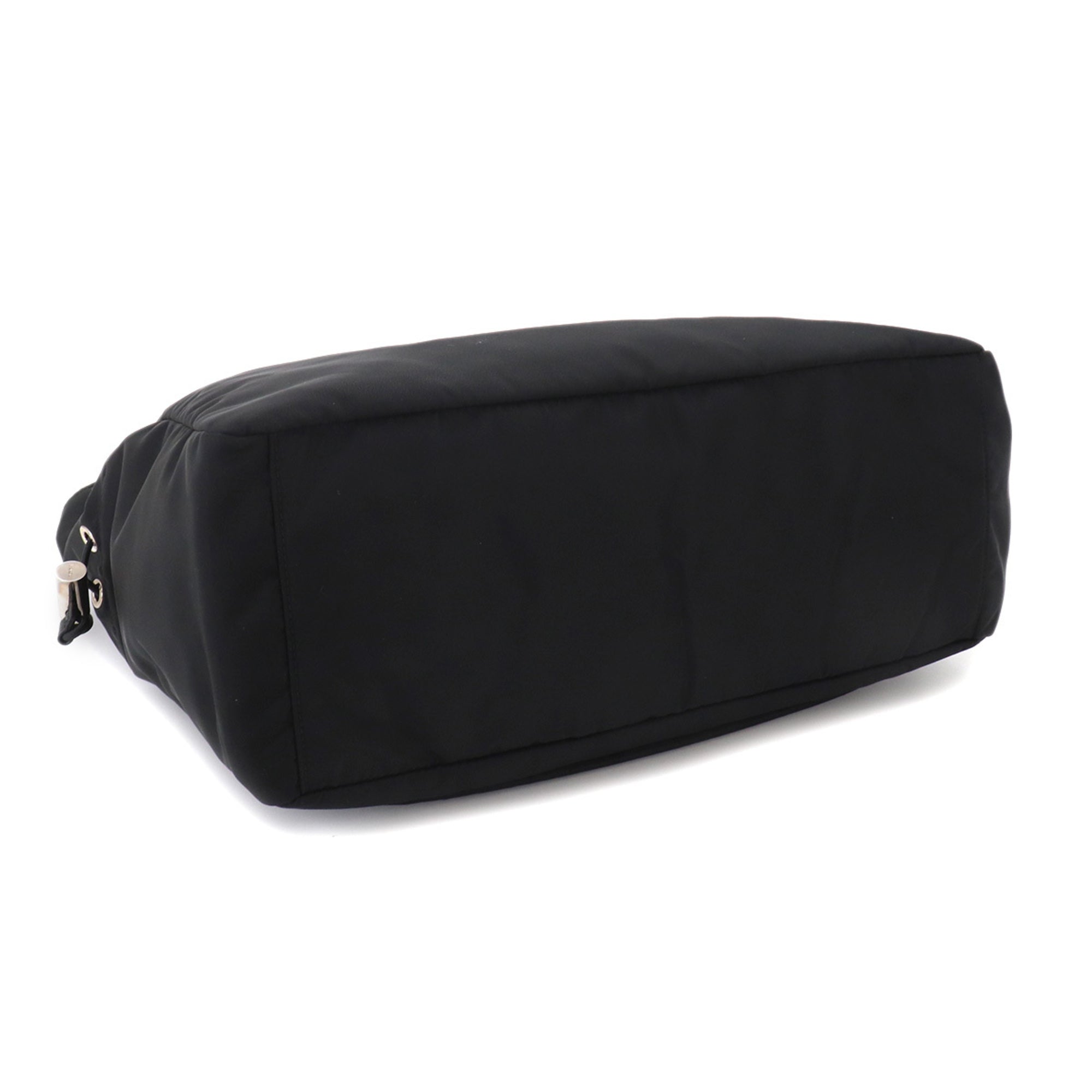 Prada Black Nero Nylon Saffiano Triangle Handbag Tote Bag (Pre-Owned)