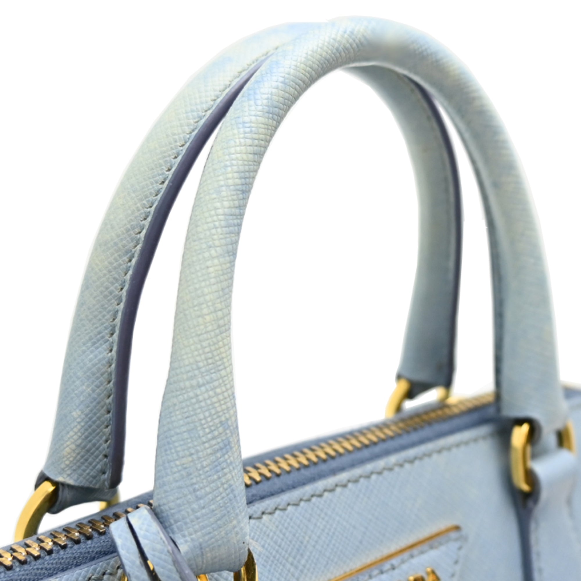 Prada Light Blue Leather Handbag (Pre-Owned)
