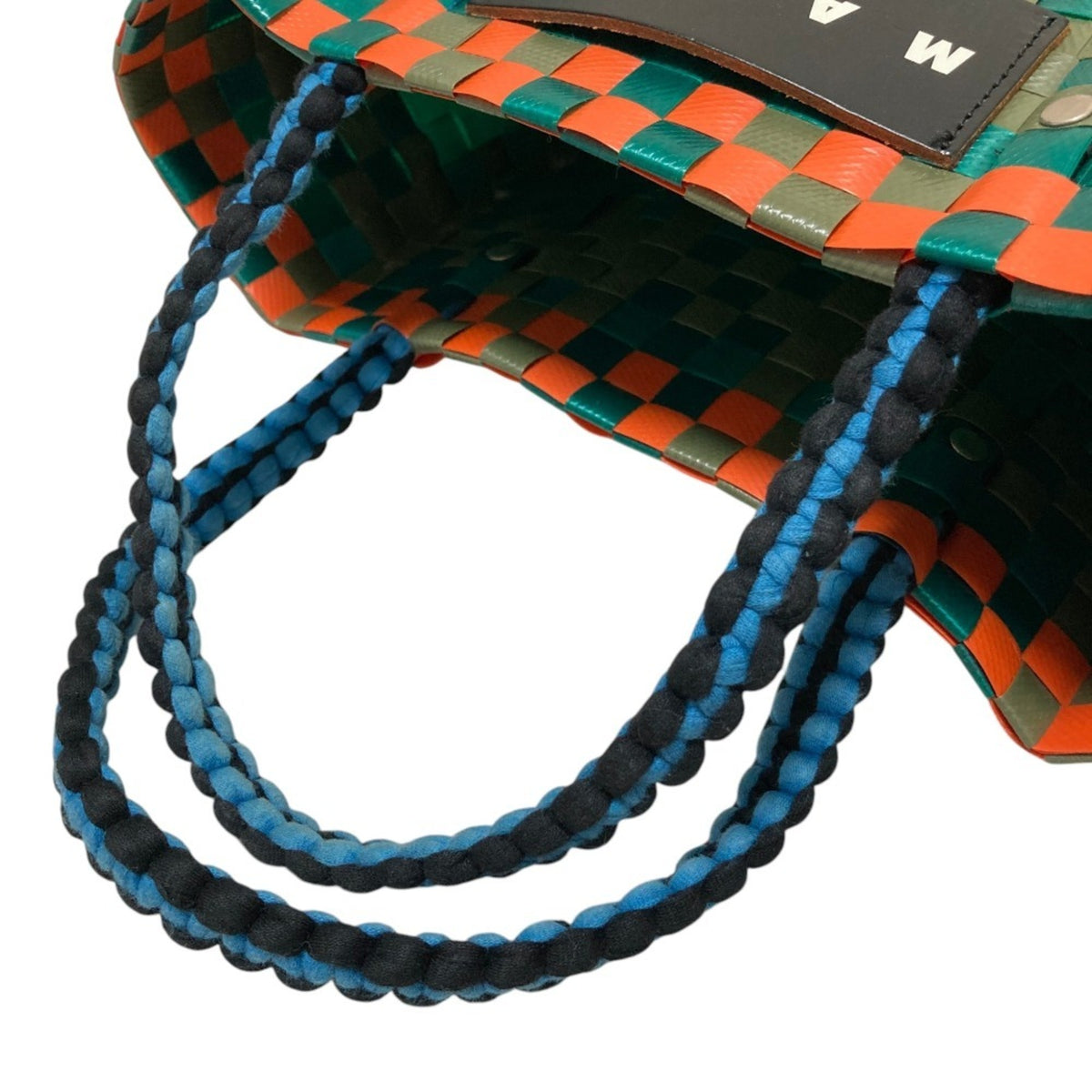Marni Green Orange Jersey Basket Handbag (Pre-Owned)